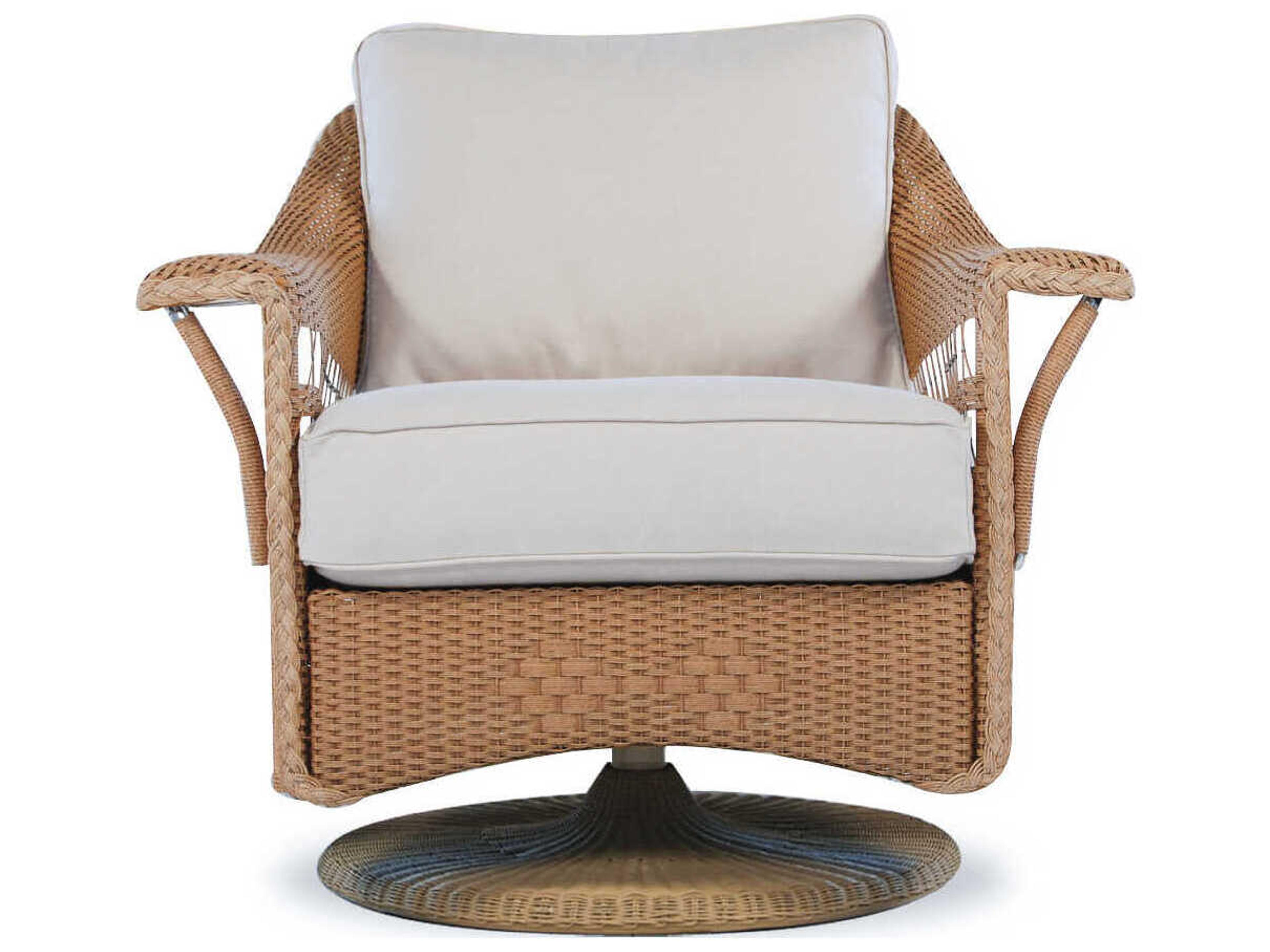 Lloyd Flanders Nantucket Wicker Swivel Rocker Outdoor Lounge Chair