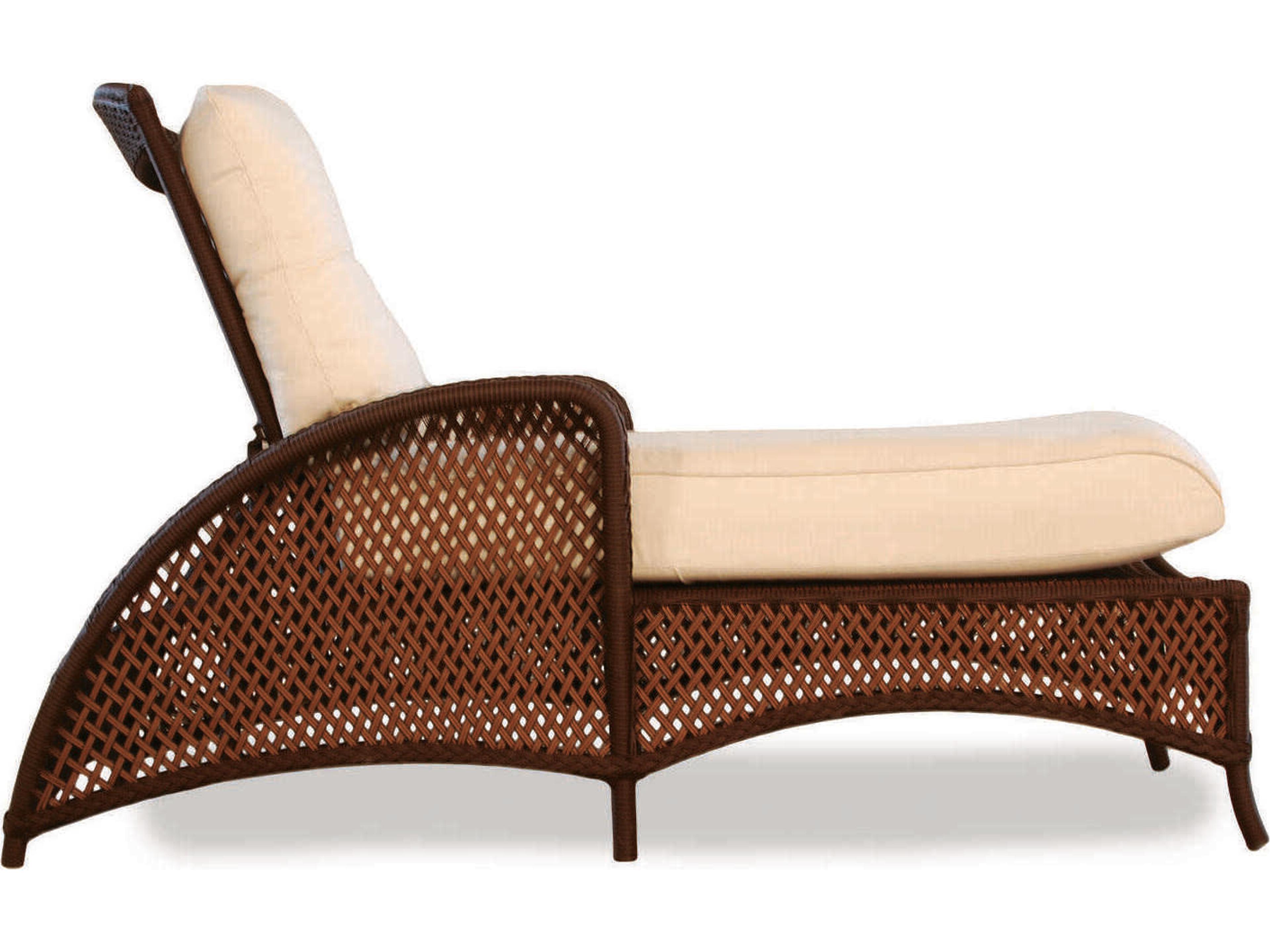 Lloyd Flanders Grand Traverse Wicker Adjustable Patio Chaise Lounge