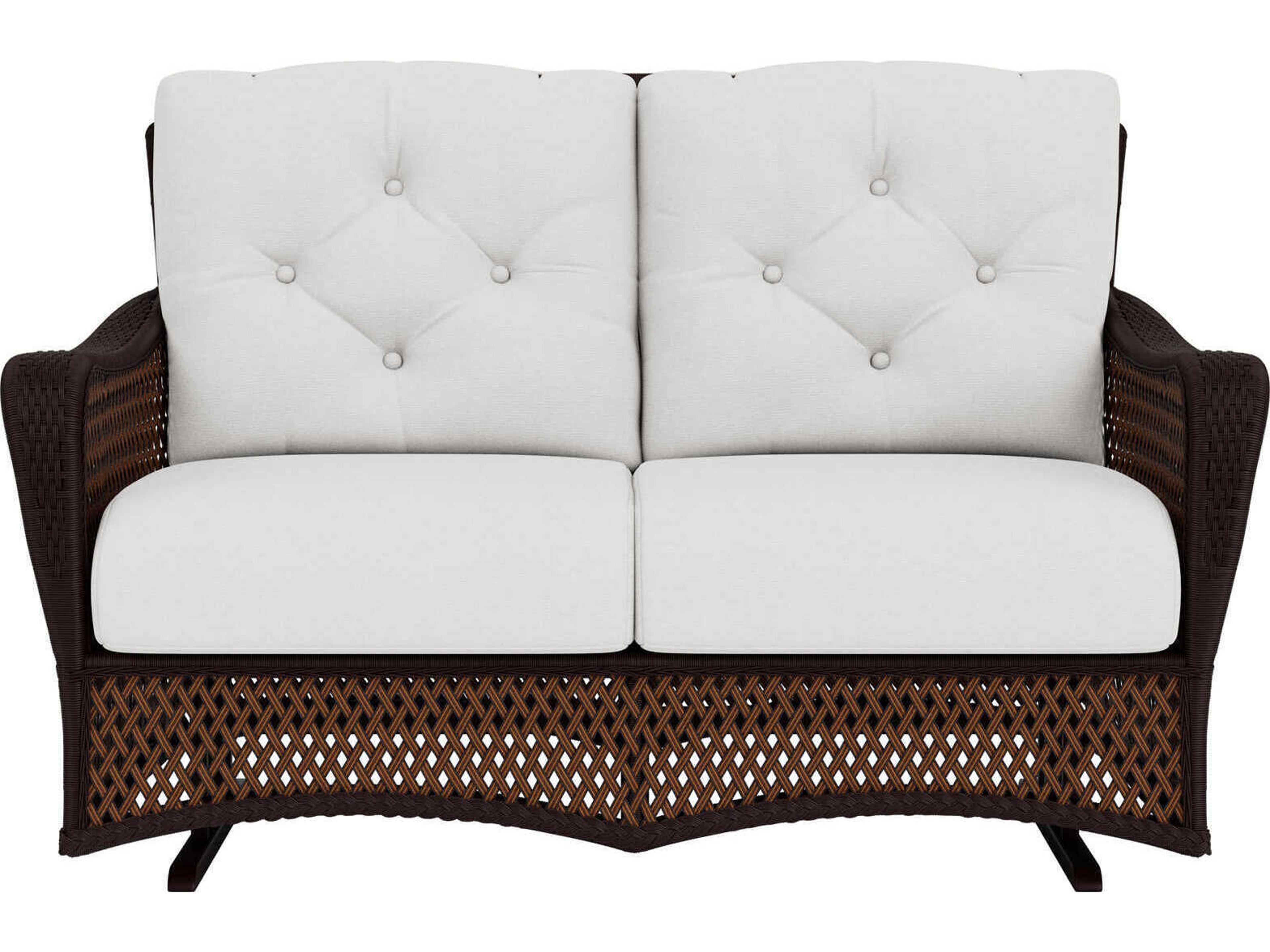 Lloyd Flanders Grand Traverse Wicker Glider Patio Loveseat
