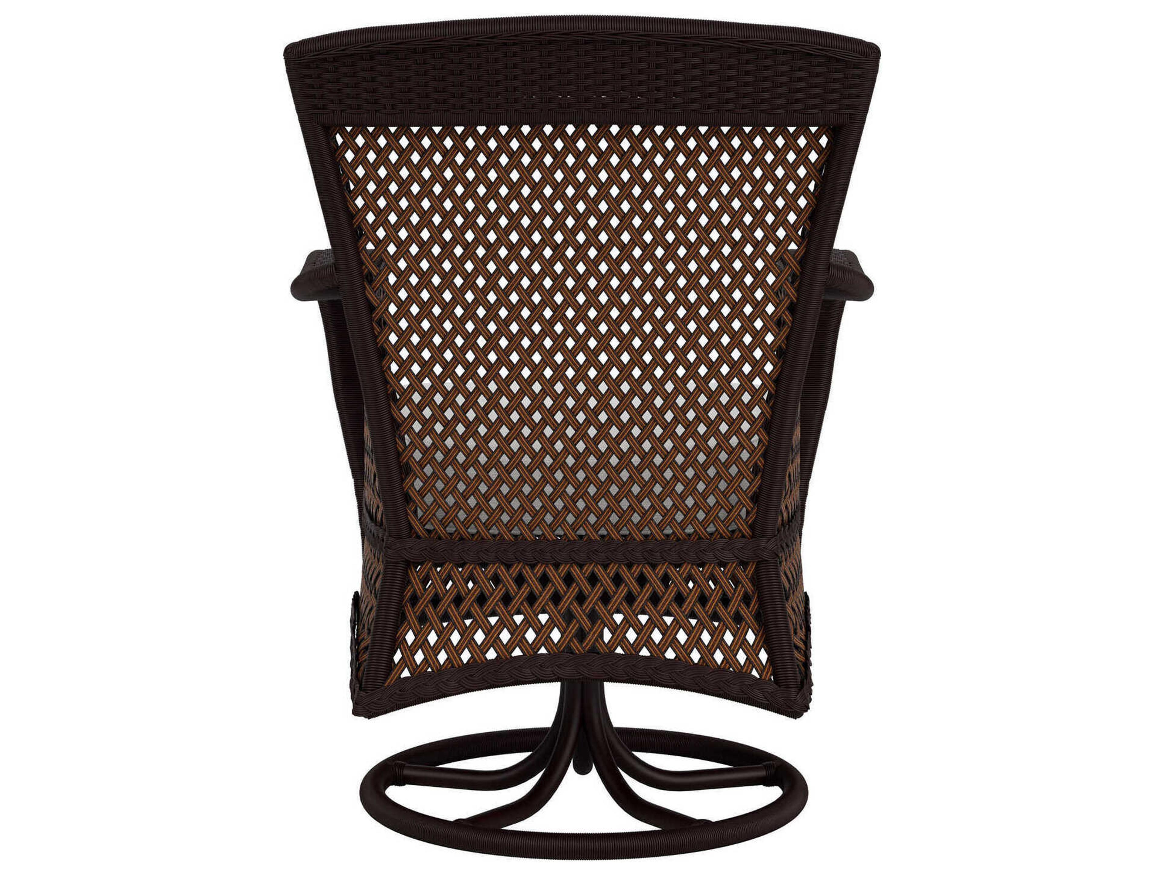 Lloyd Flanders Grand Traverse Wicker Swivel Outdoor Dining Arm Chair