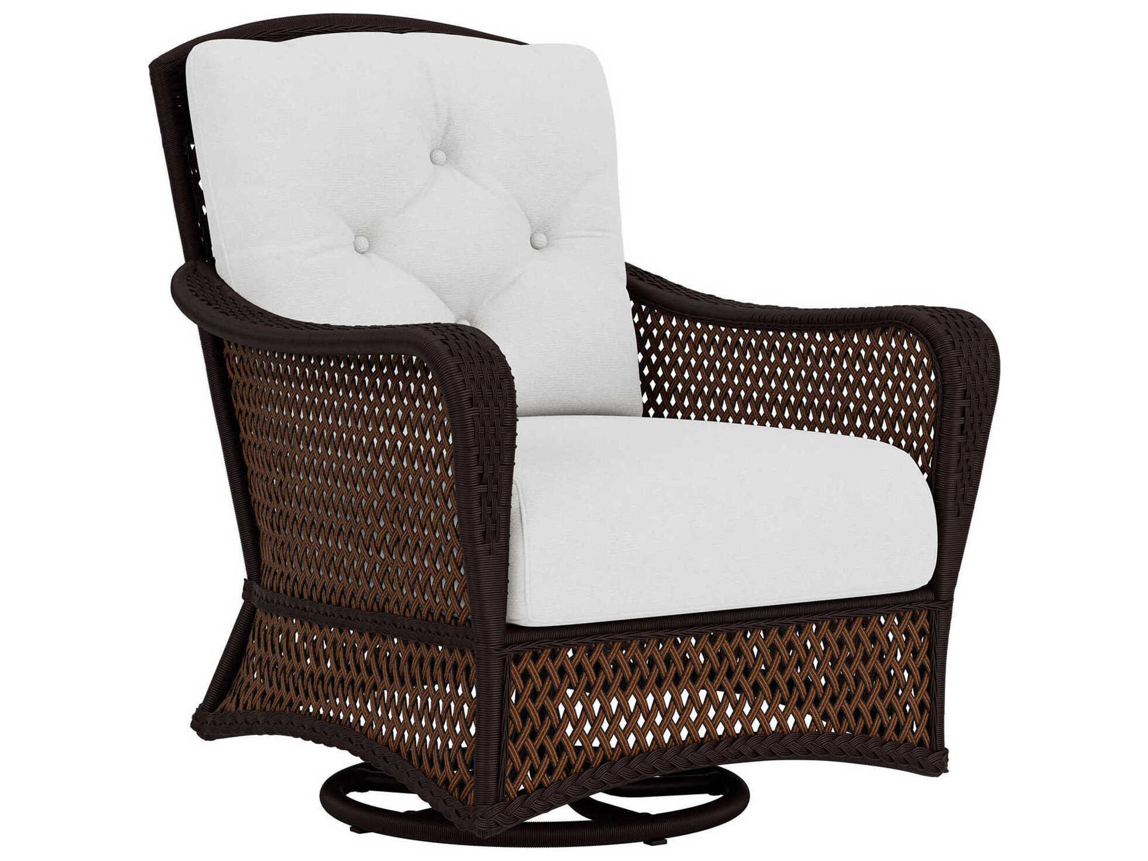 Lloyd Flanders Grand Traverse Wicker Swivel Rocker Outdoor Lounge Chair