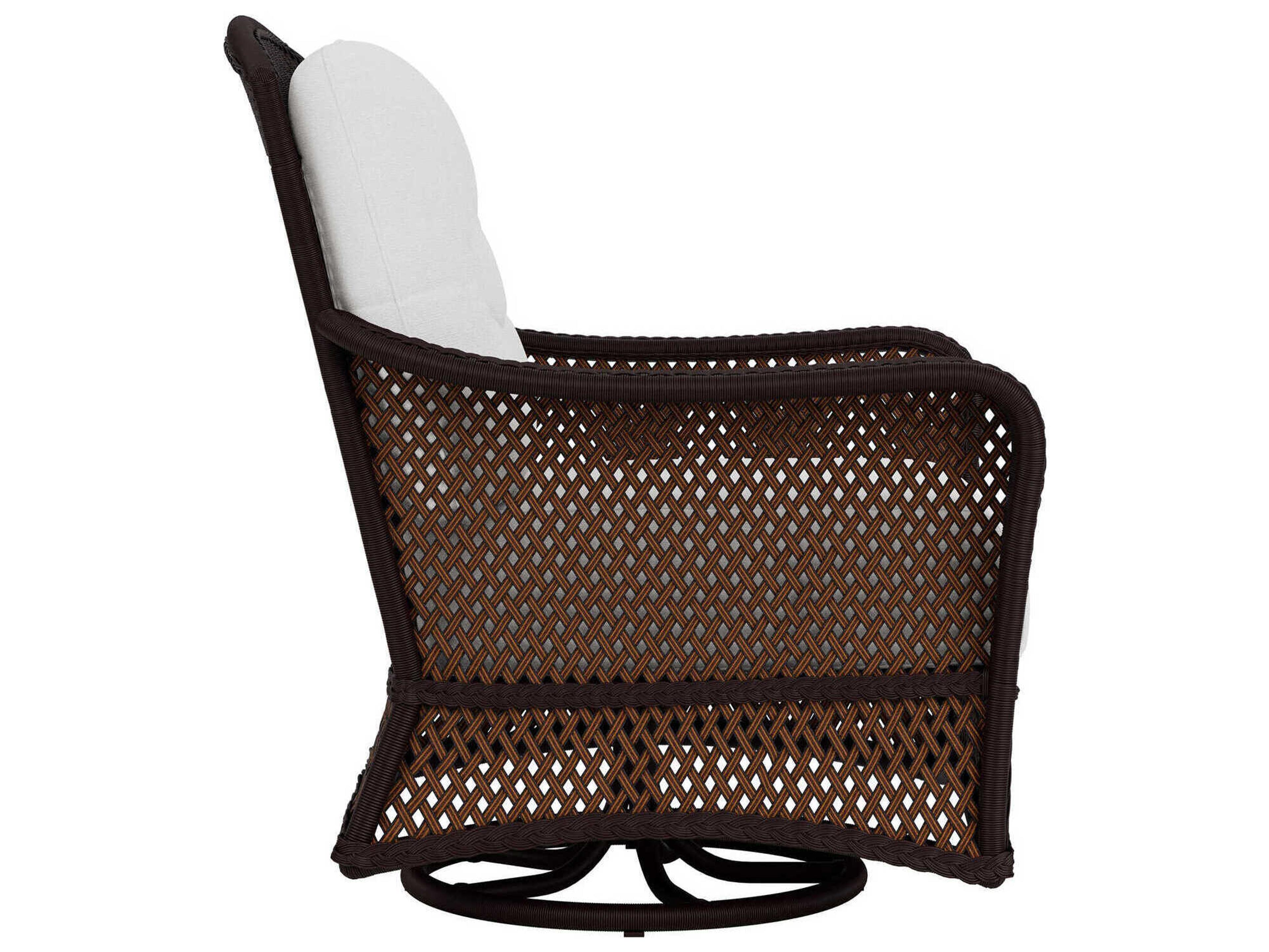 Lloyd Flanders Grand Traverse Wicker Swivel Rocker Outdoor Lounge Chair