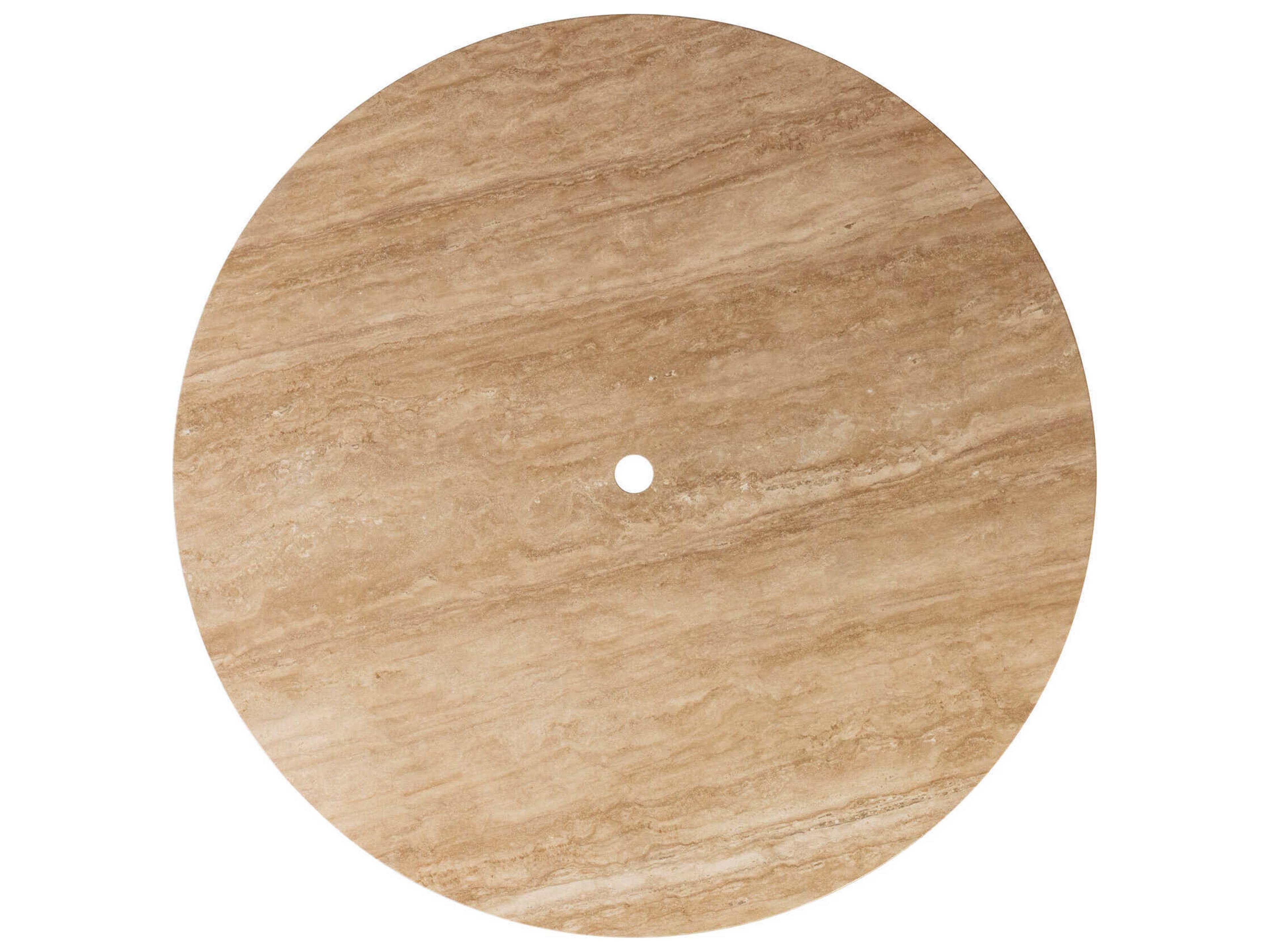 Lloyd Flanders Grand Traverse Wicker Round Stone Top Outdoor Dining Table