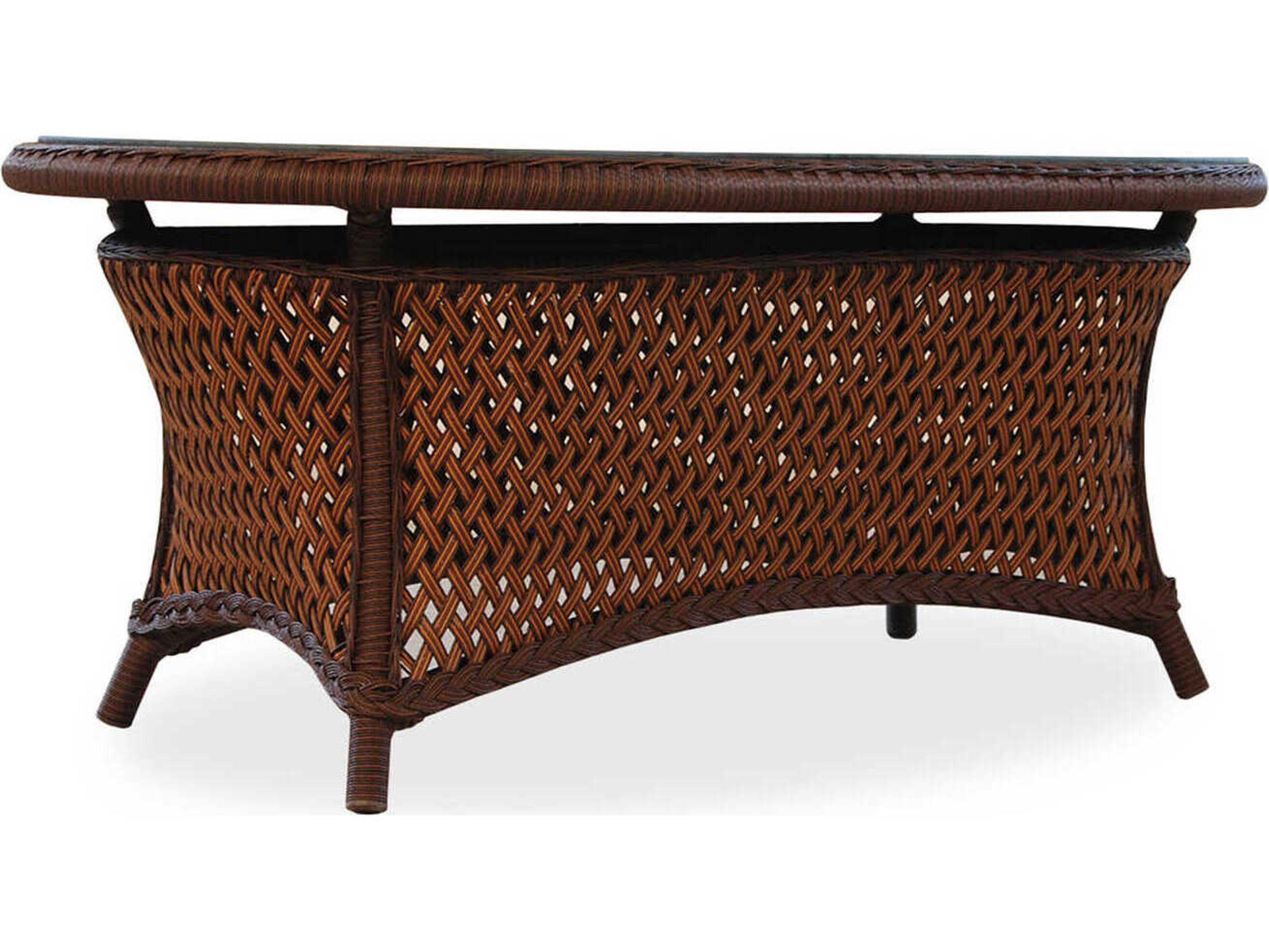 Lloyd Flanders Grand Traverse Wicker Oval Patio Coffee Table