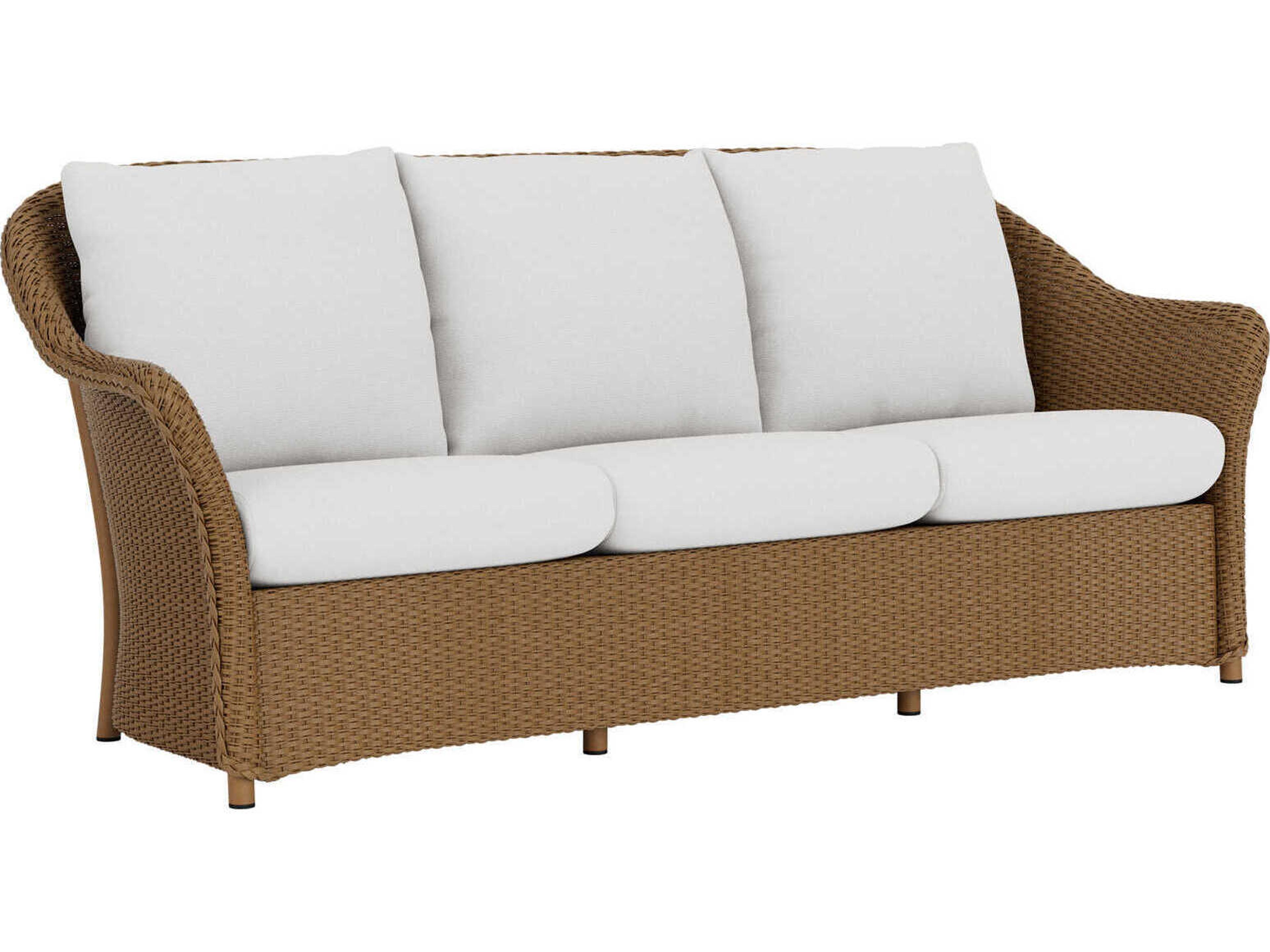 Lloyd Flanders Quick Ship Weekend Retreat Wicker Outdoor Patio Sofa