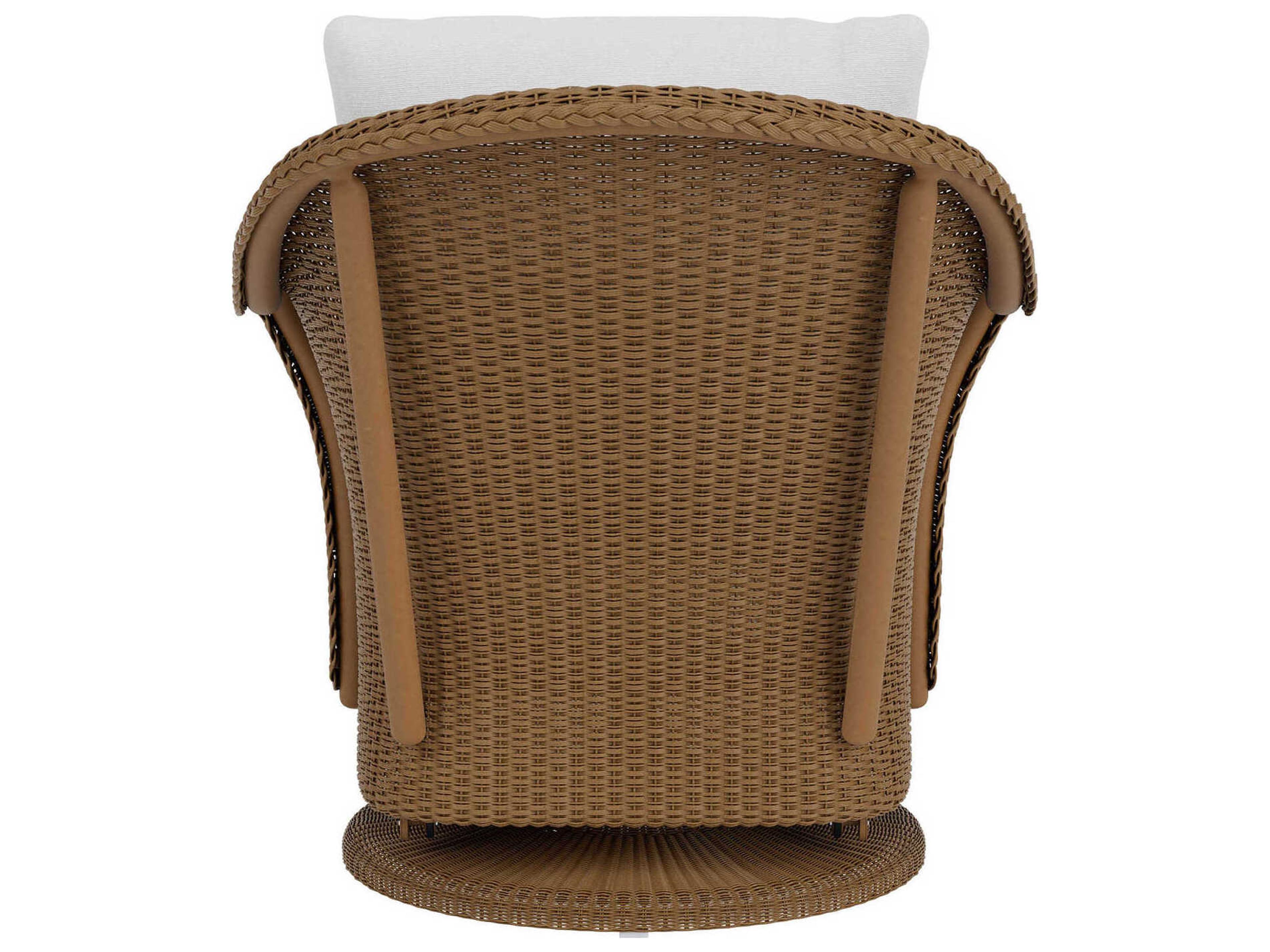 Lloyd Flanders Quick Ship Weekend Retreat Wicker Swivel Glider Outdoor Lounge Chair