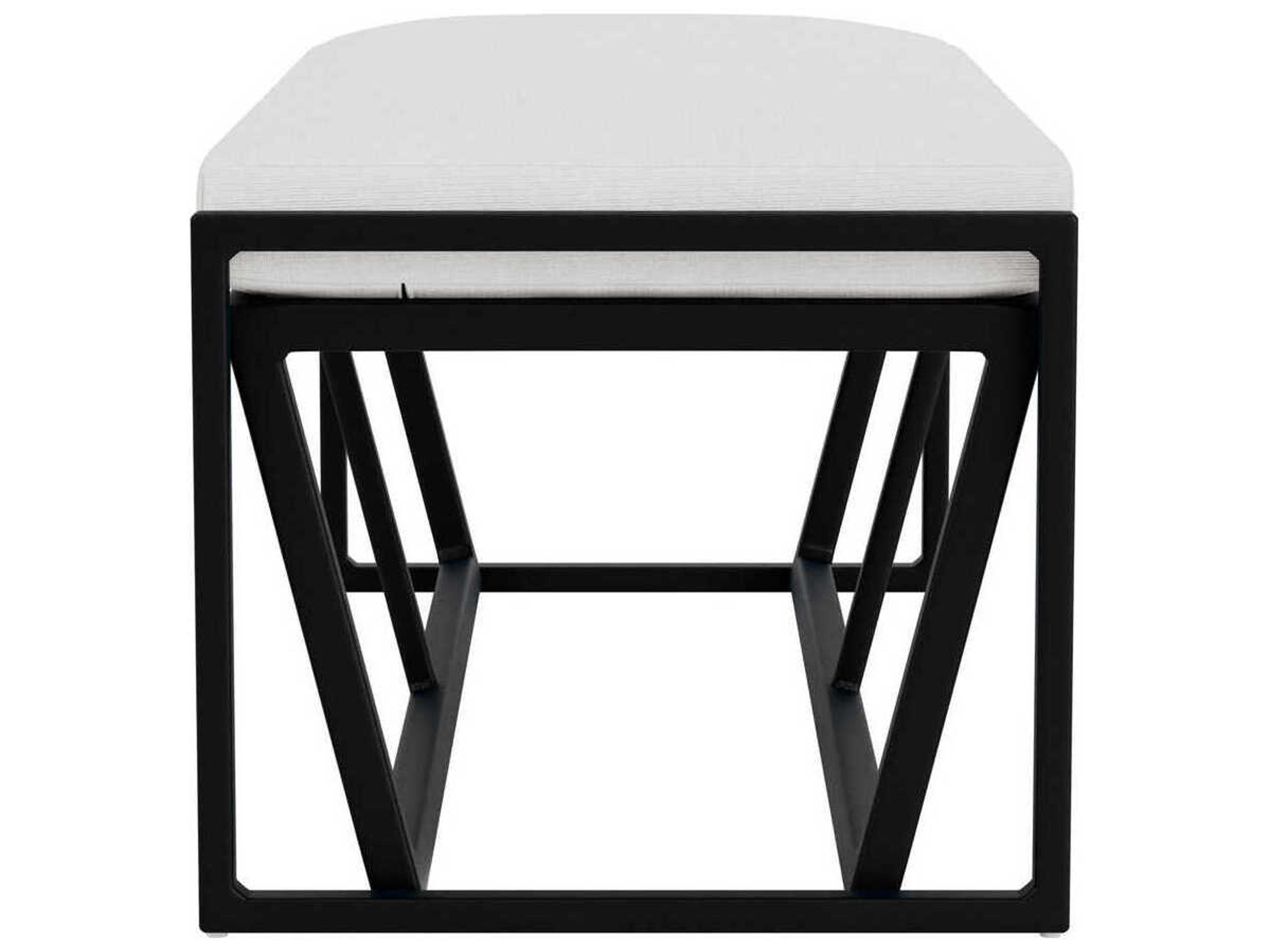 Lloyd Flanders Summit Aluminum Loveseat Patio Ottoman