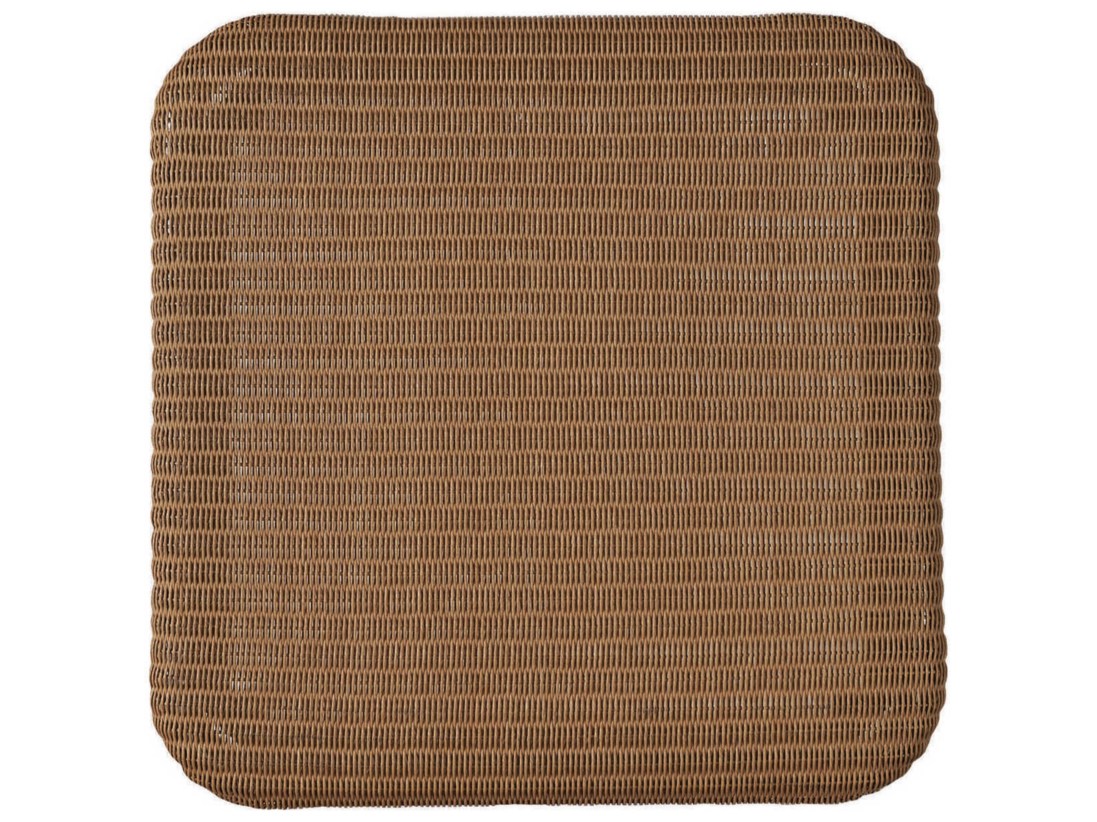 Lloyd Flanders All Seasons Wicker Square Glass Top Outdoor End Table