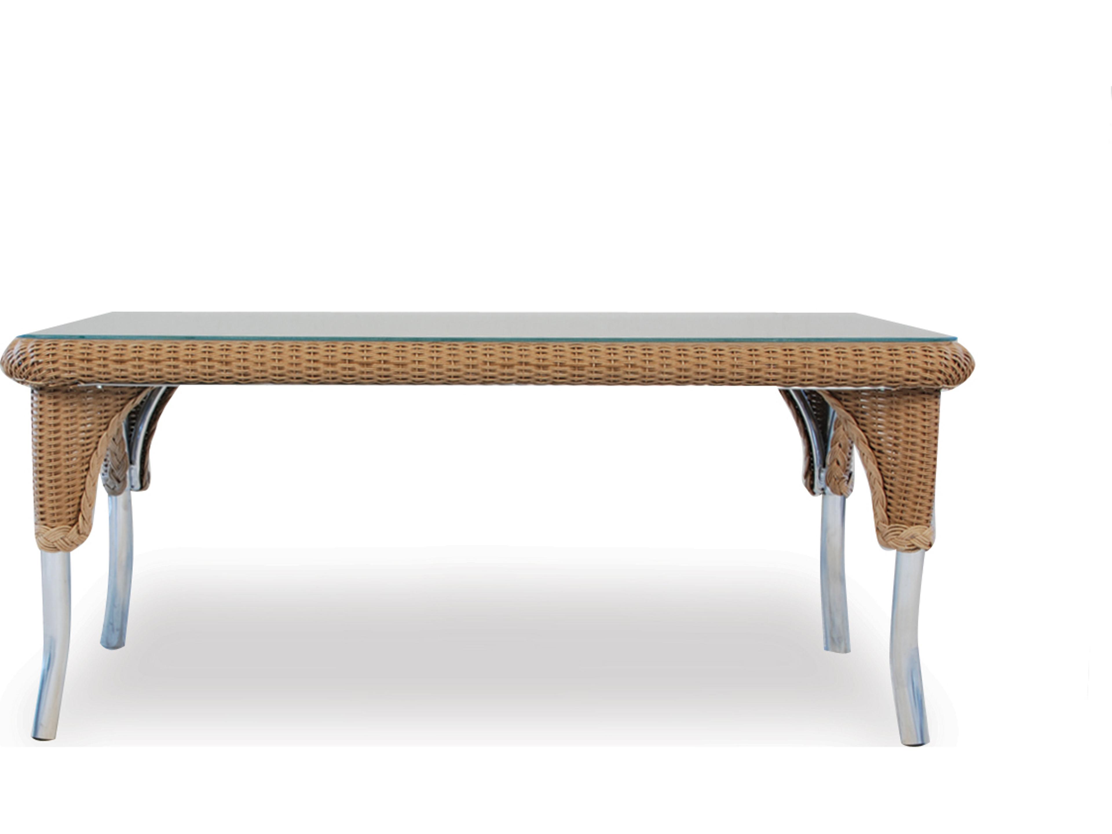 Lloyd Flanders Wicker Rectangular Outdoor Patio Coffee Table