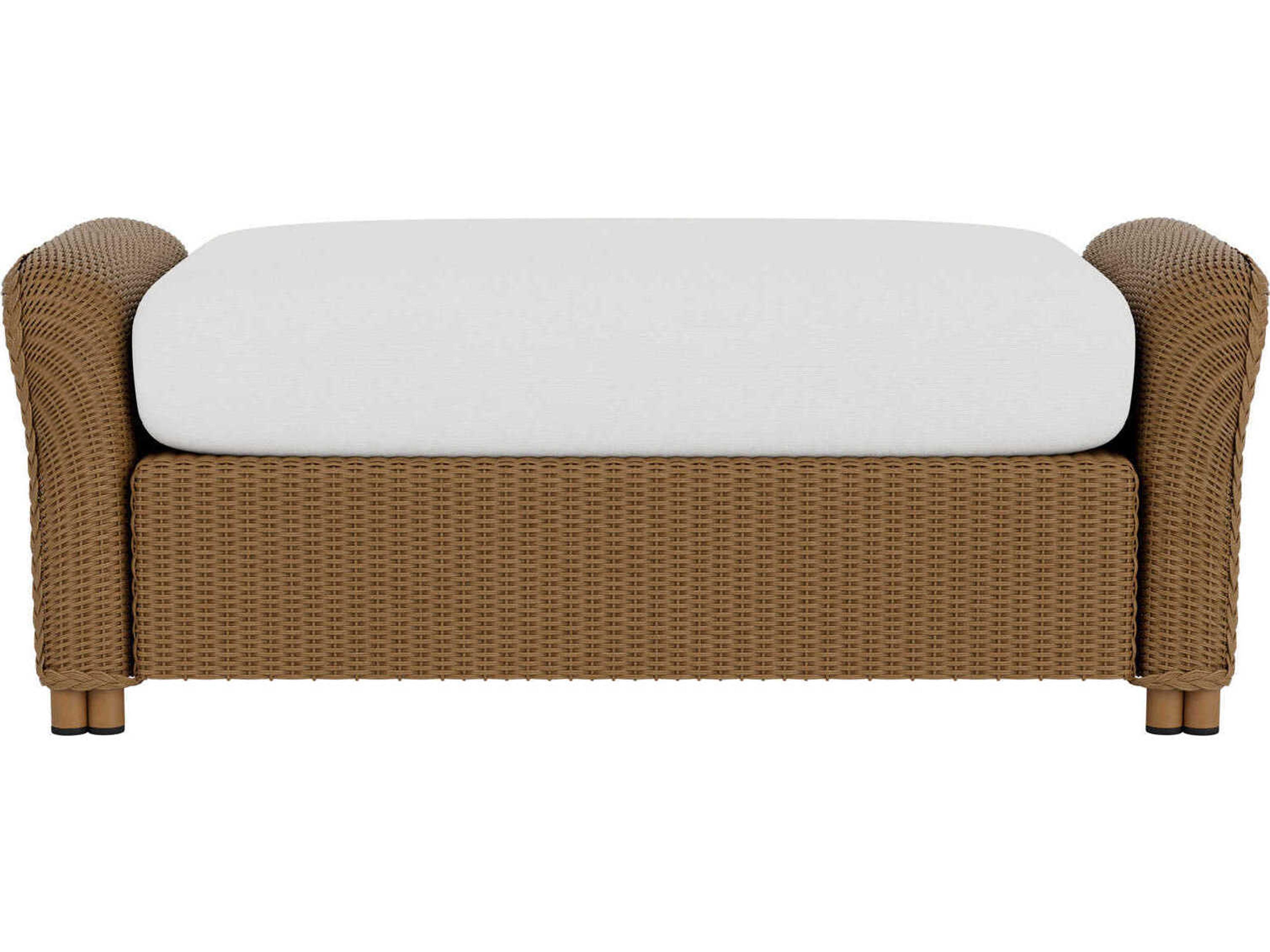 Lloyd Flanders Reflections Wicker Large Outdoor Patio Ottoman