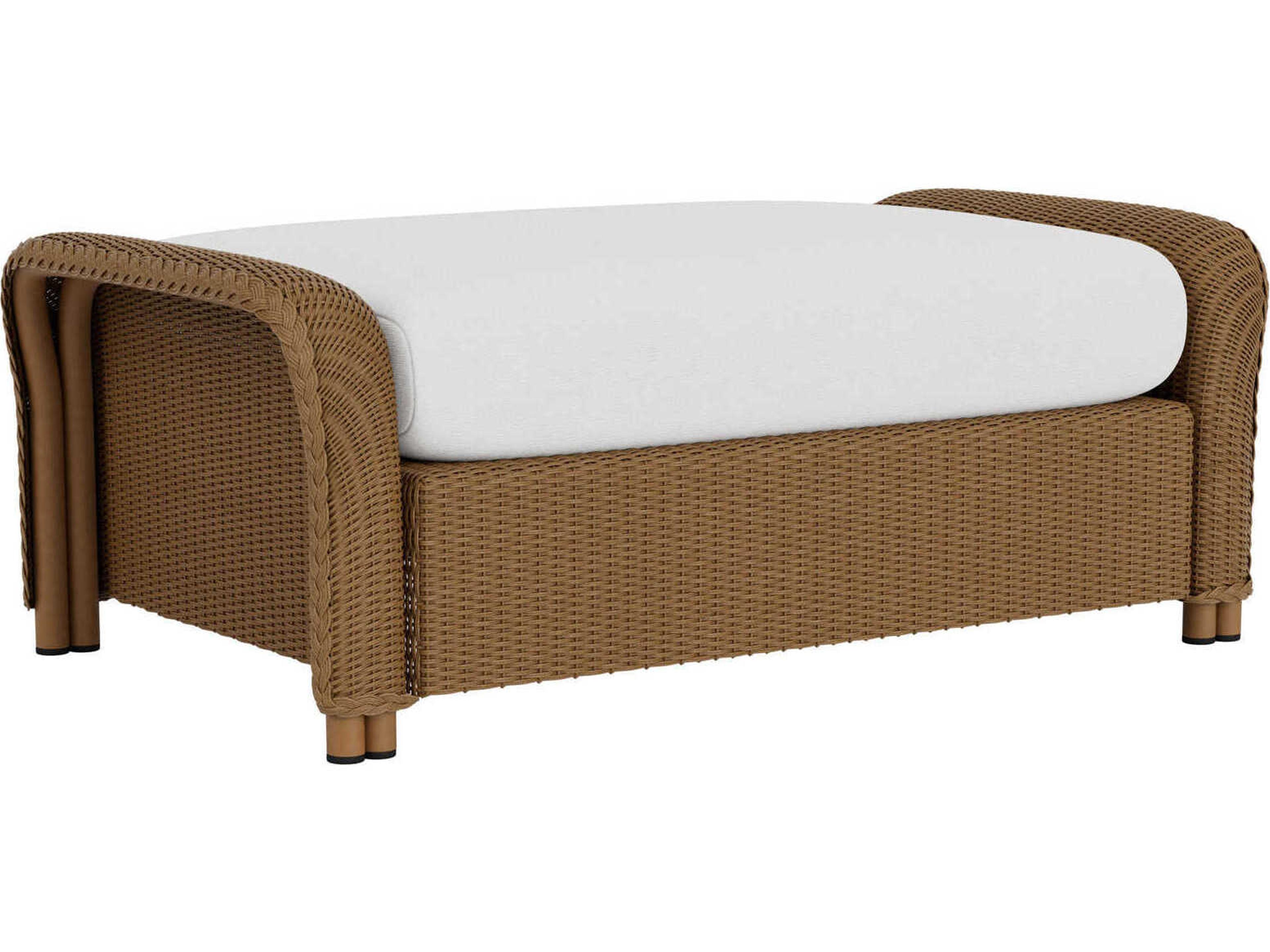 Lloyd Flanders Reflections Wicker Large Outdoor Patio Ottoman