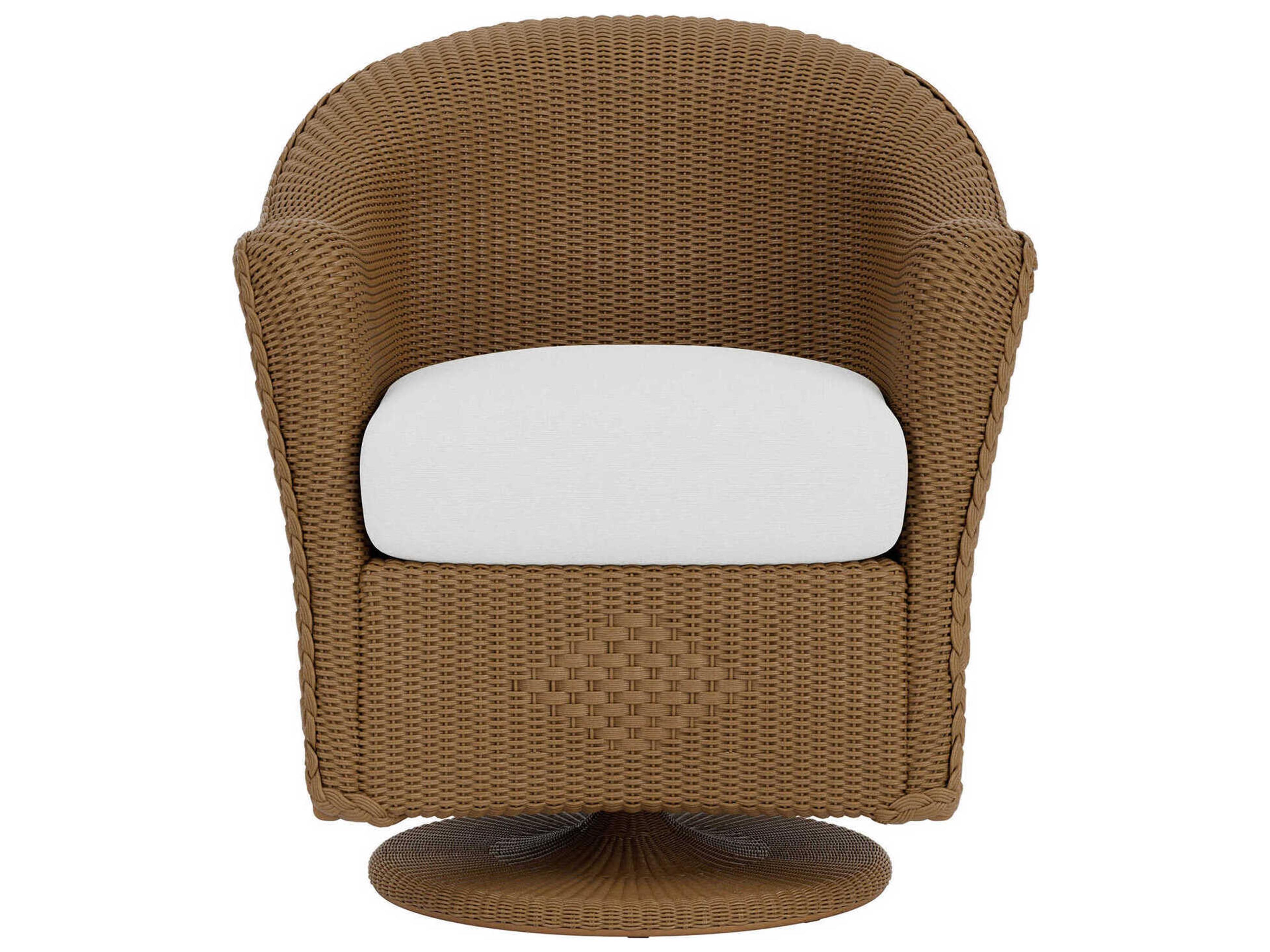 Lloyd Flanders Reflections Wicker Swivel Patio Dining Arm Chair