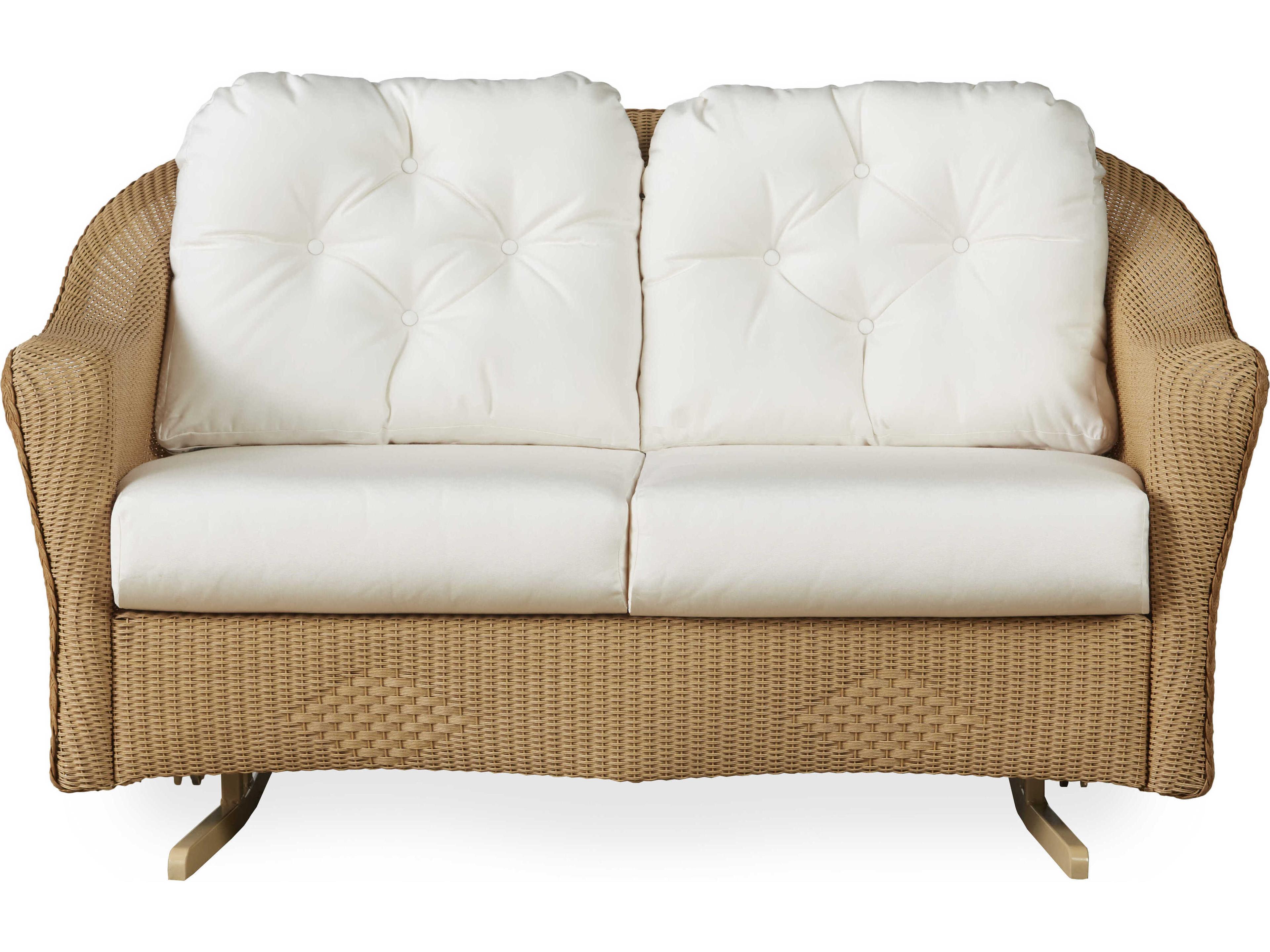 Lloyd Flanders Reflections Wicker Patio Loveseat Glider