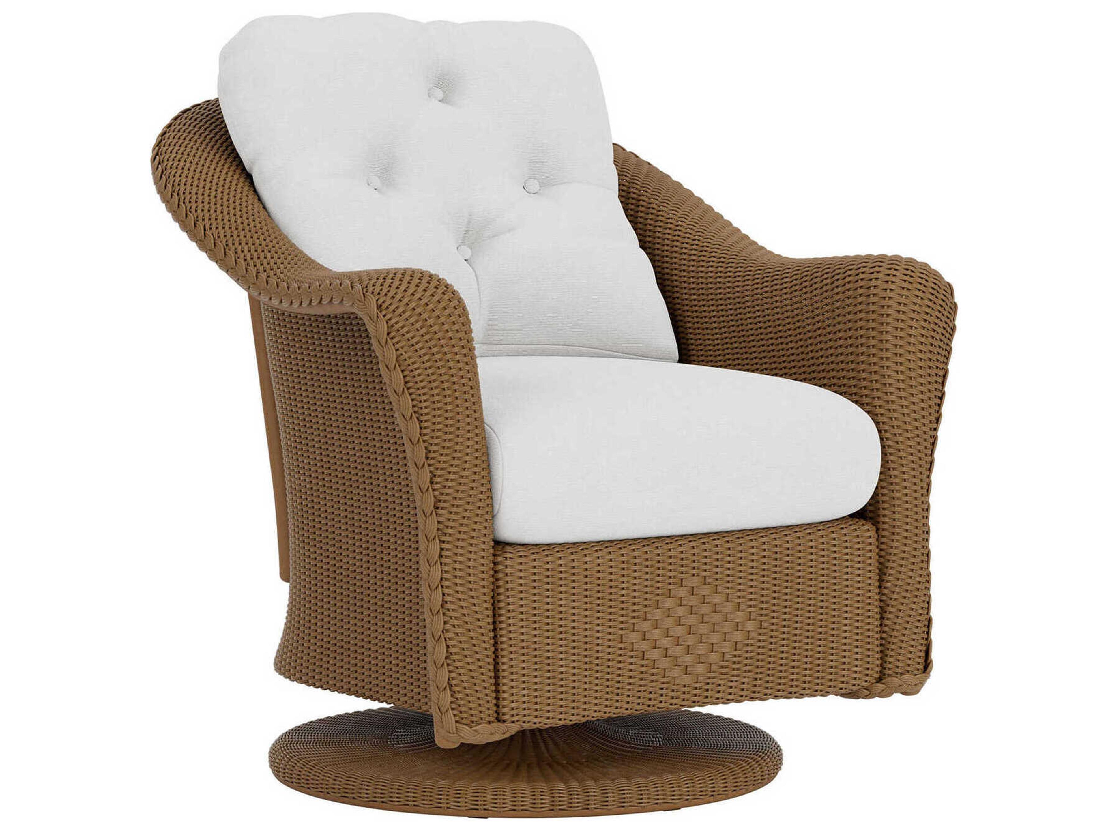 Lloyd Flanders Quick Ship Reflections Wicker Swivel Rocker Patio Lounge Chair