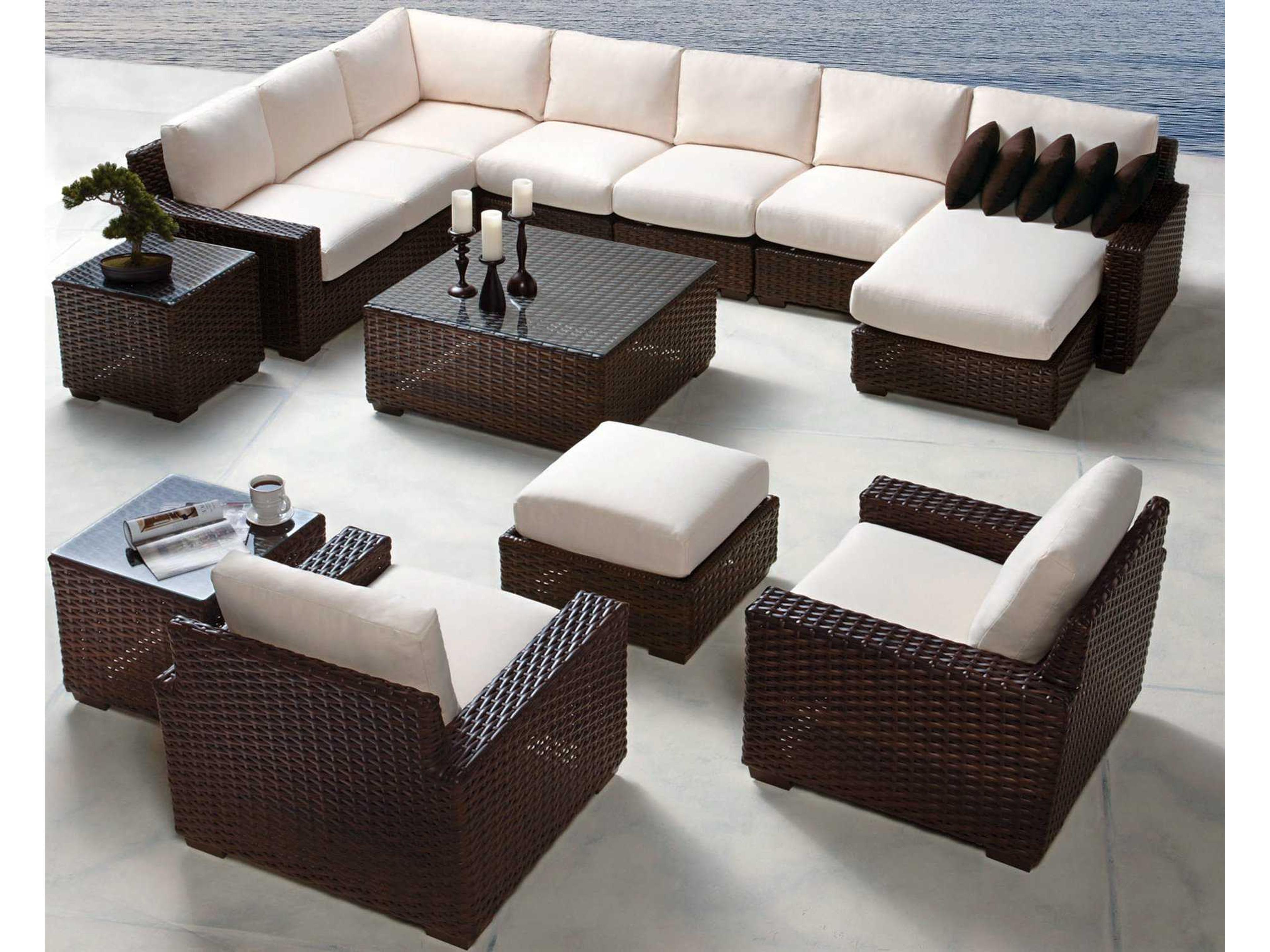 Contempo Wicker Cushion Patio Lounge Set