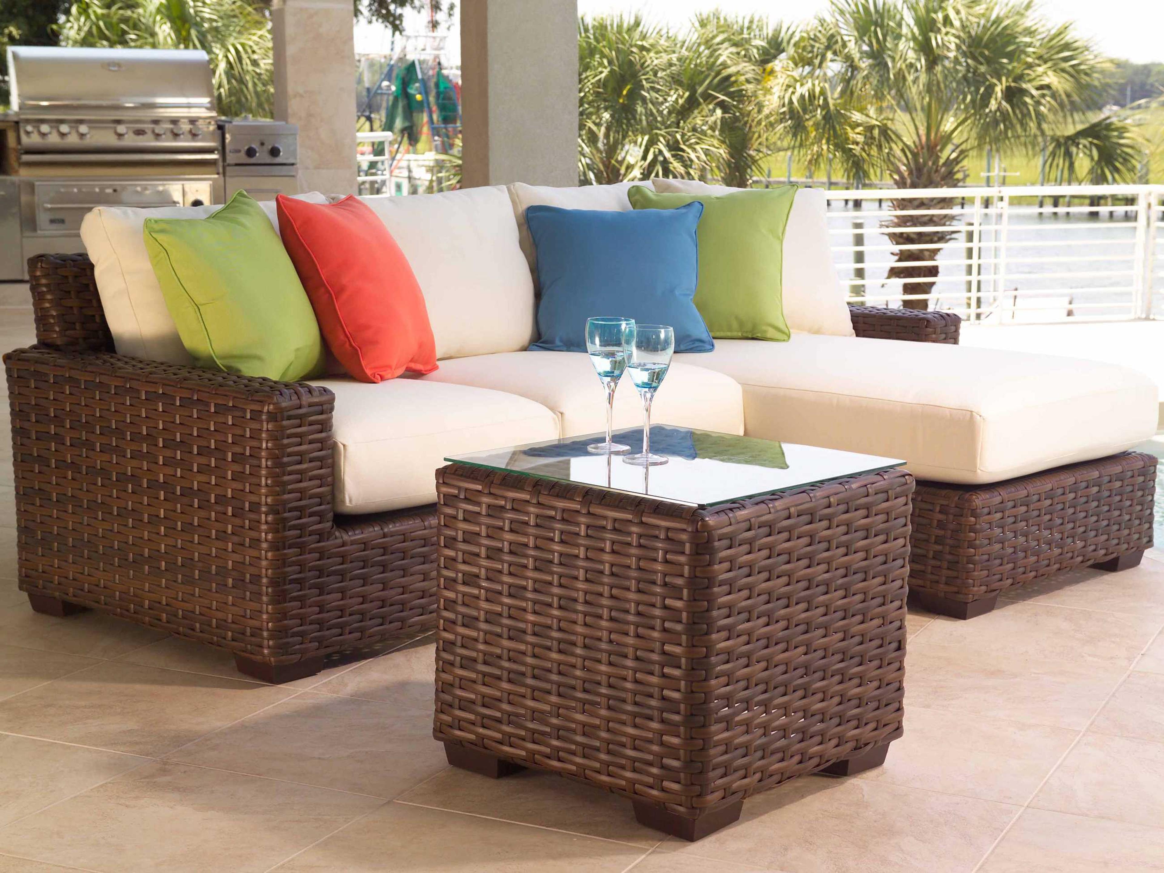 Contempo Wicker Sectional Outdoor Patio Lounge Set