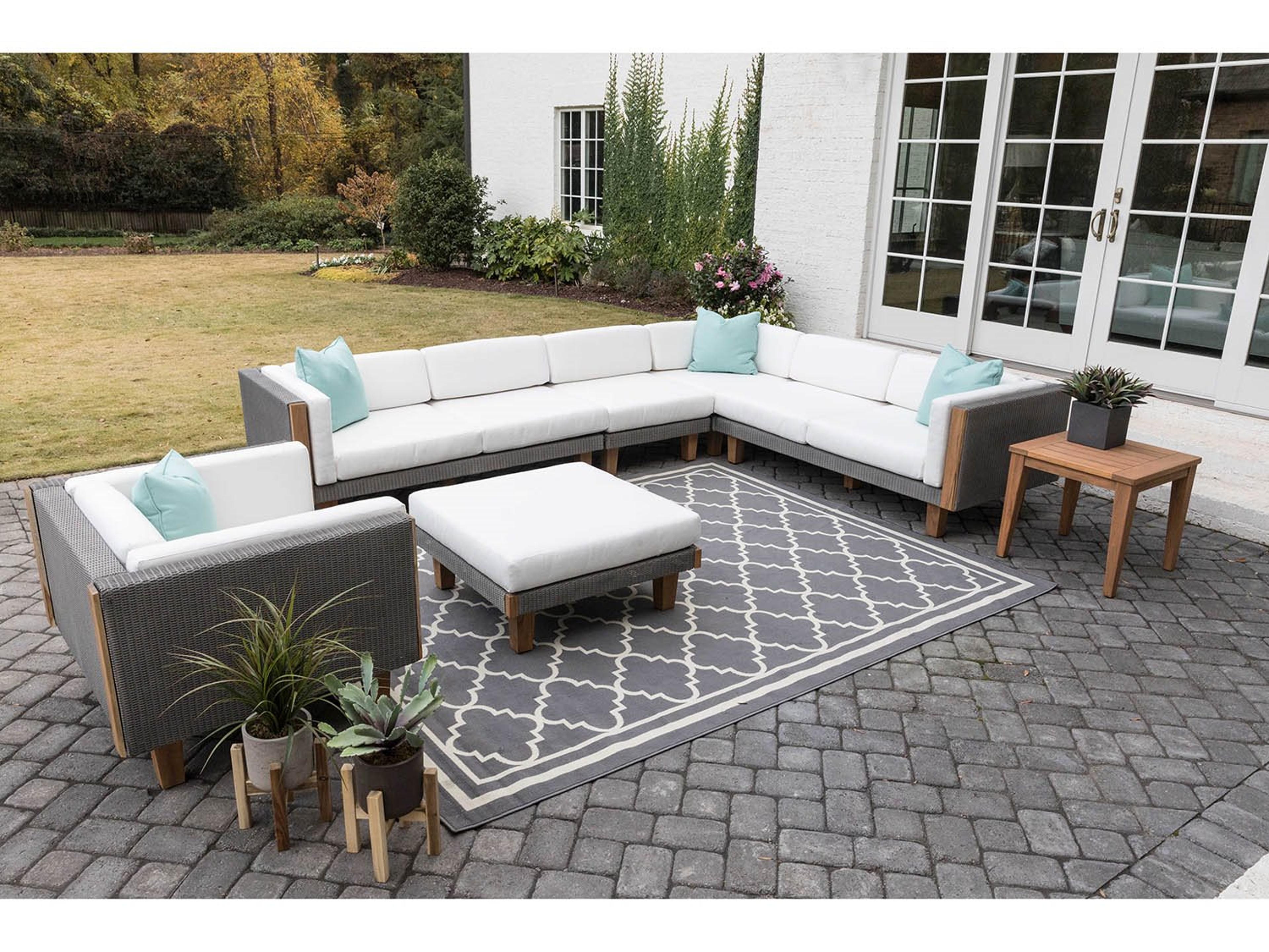 Catalina Wicker Cushion Sectional Outdoor Lounge Set