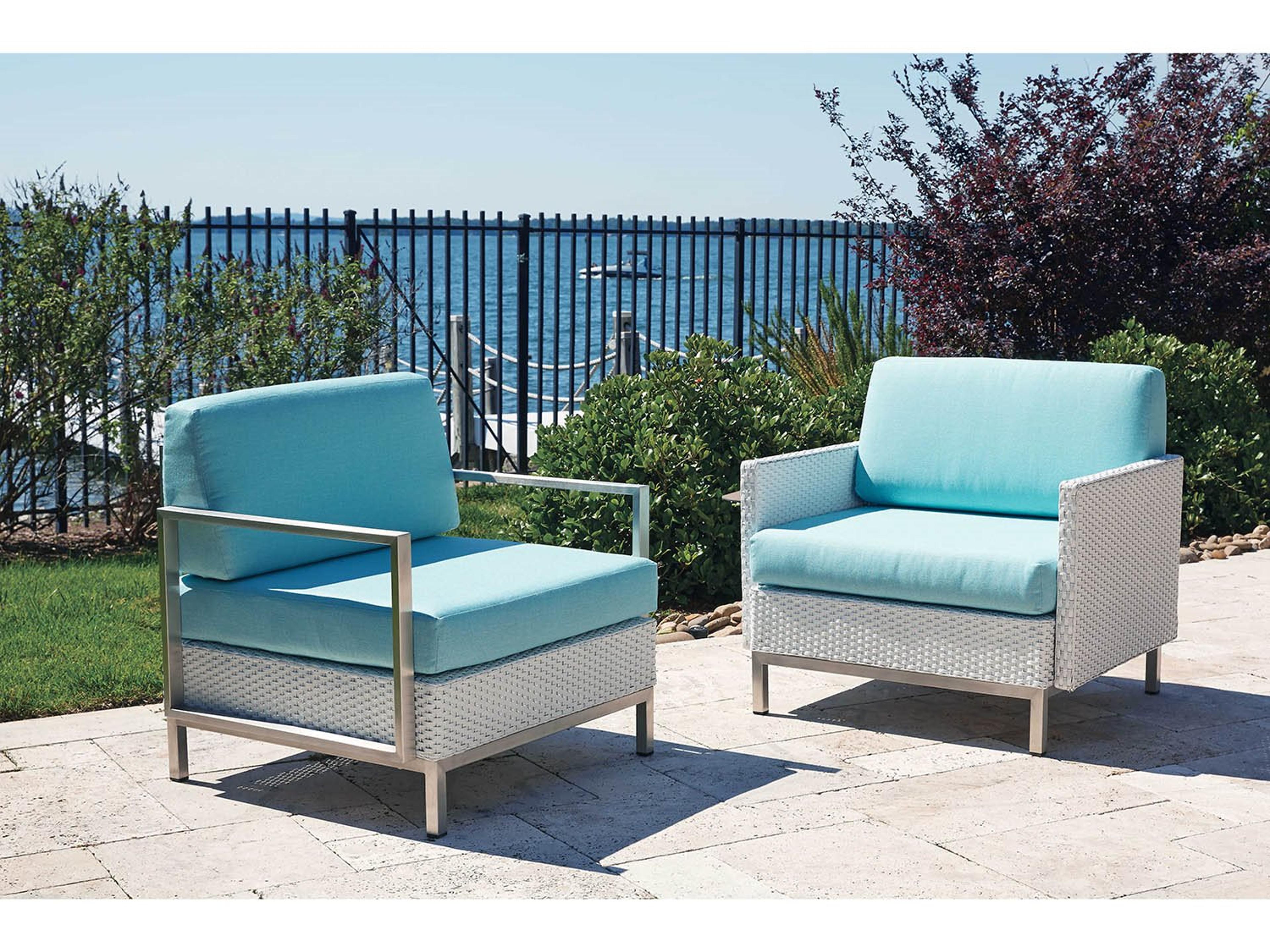 Elements Steel Wicker Lounge Chair Set