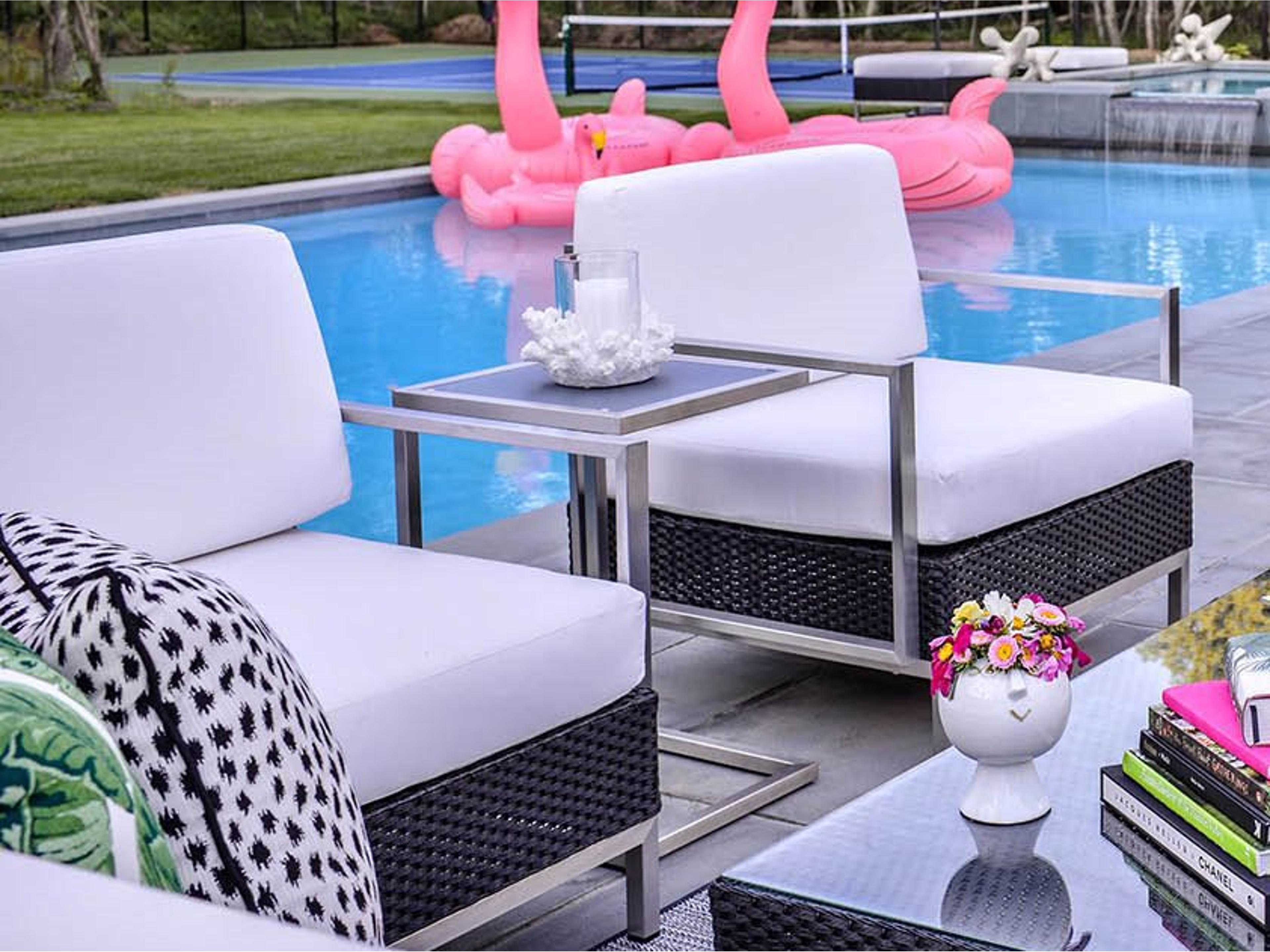 Elements Steel Wicker Outdoor Patio Lounge Set