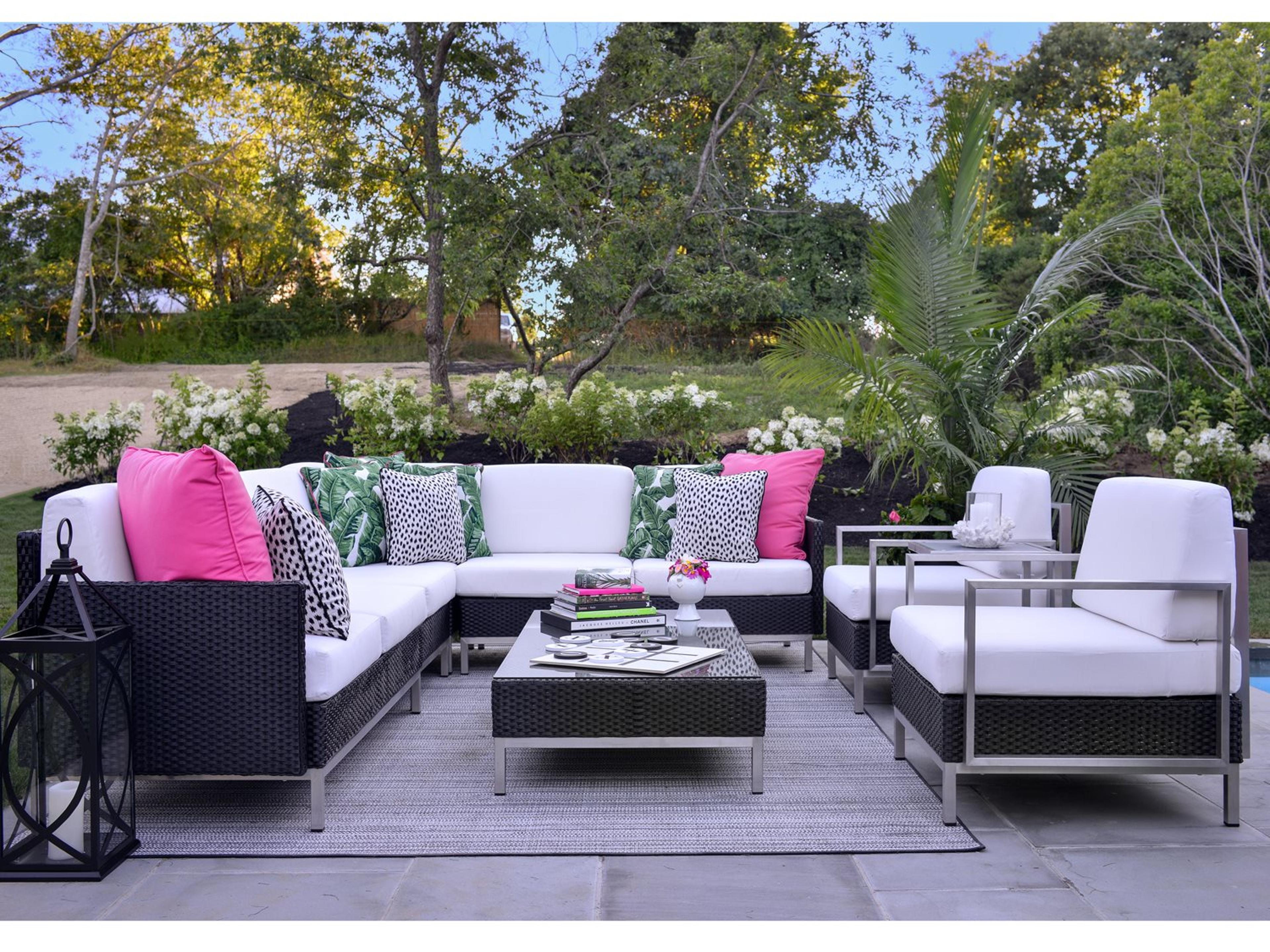 Lloyd Flanders Elements Wicker Sectional Outdoor Lounge Set