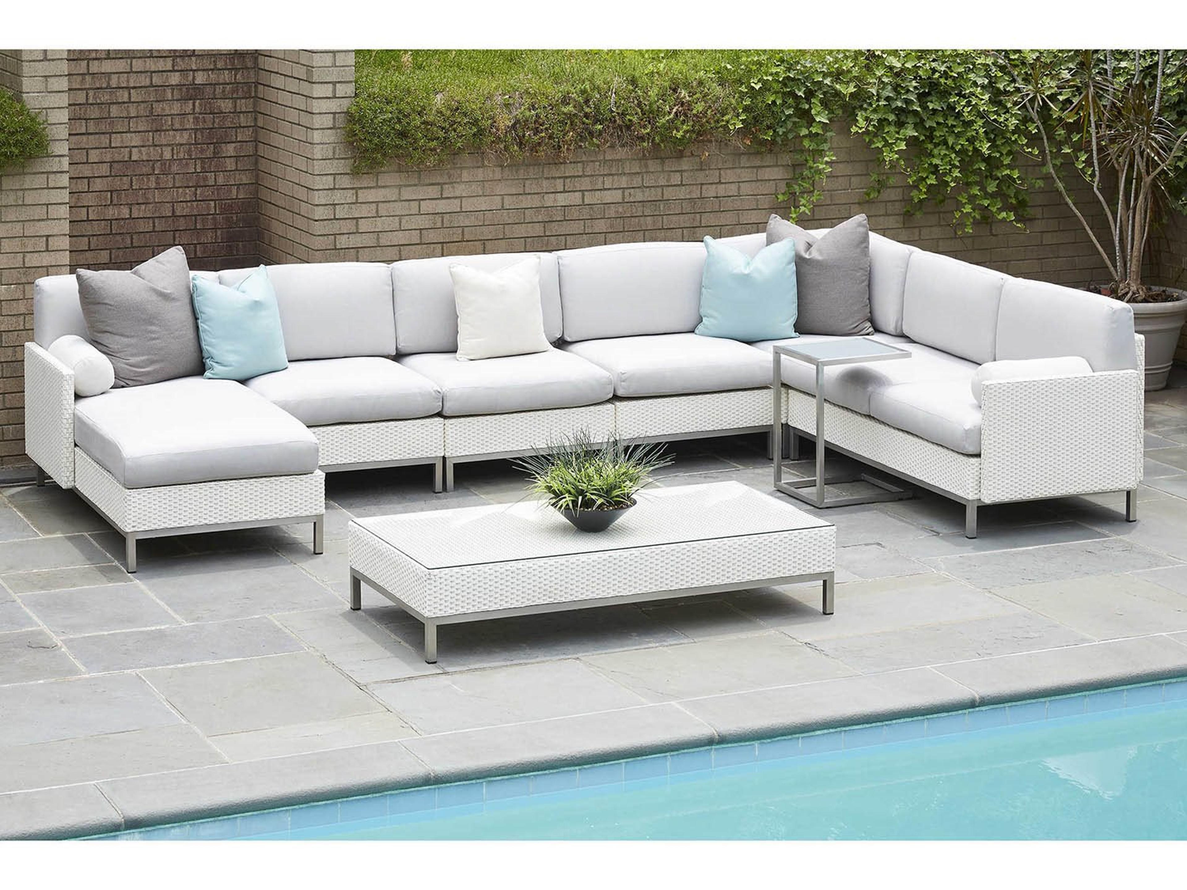 Elements Steel Wicker Sectional Outdoor Lounge Set
