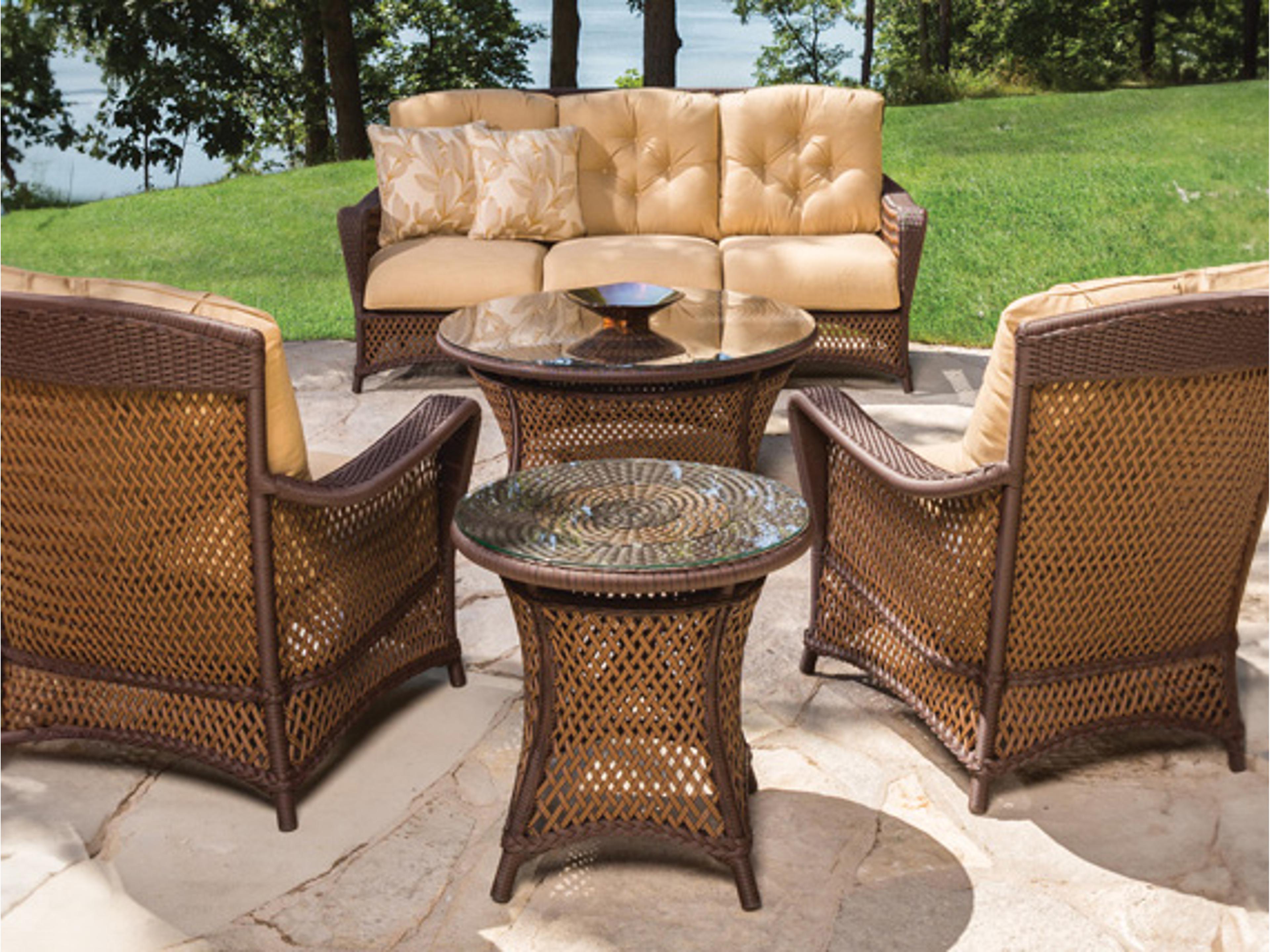 Grand Traverse Wicker Cushion Outdoor Lounge Set