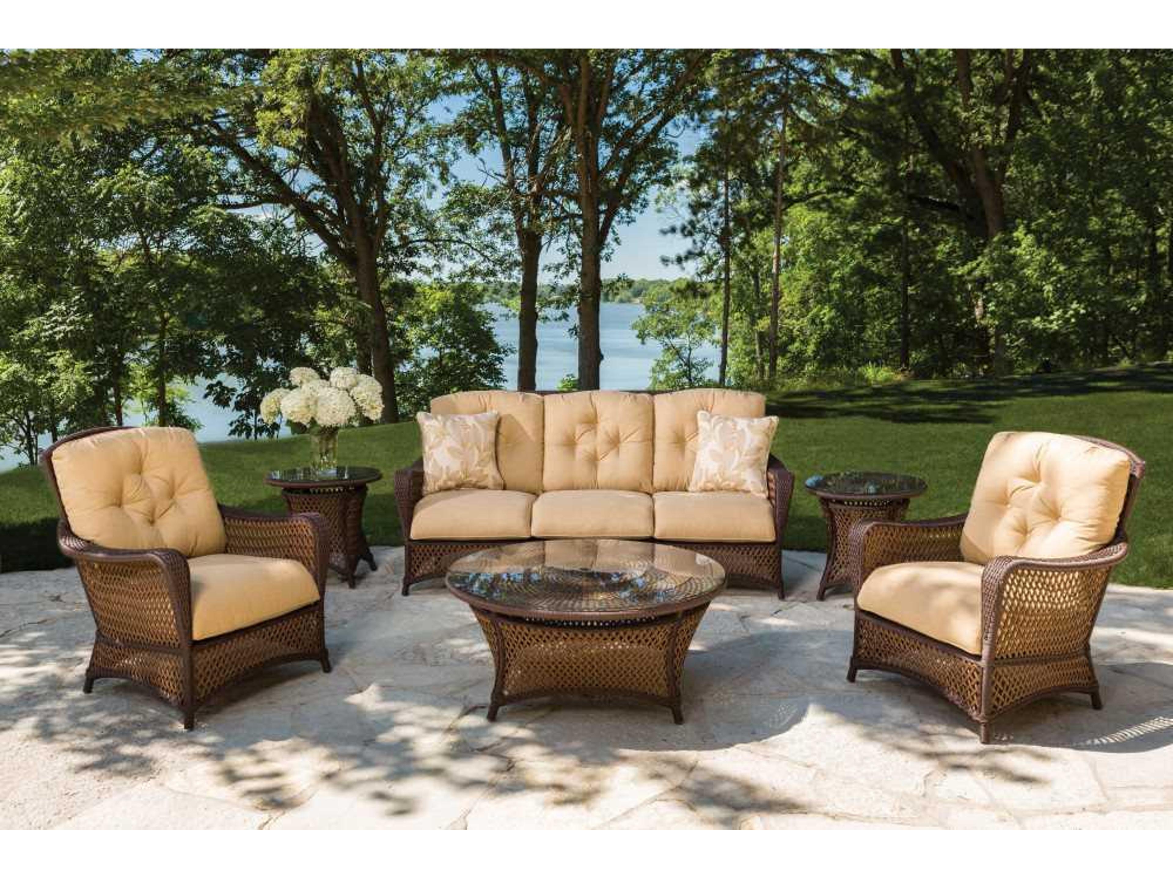 Grand Traverse Wicker Cushion Patio Lounge Set