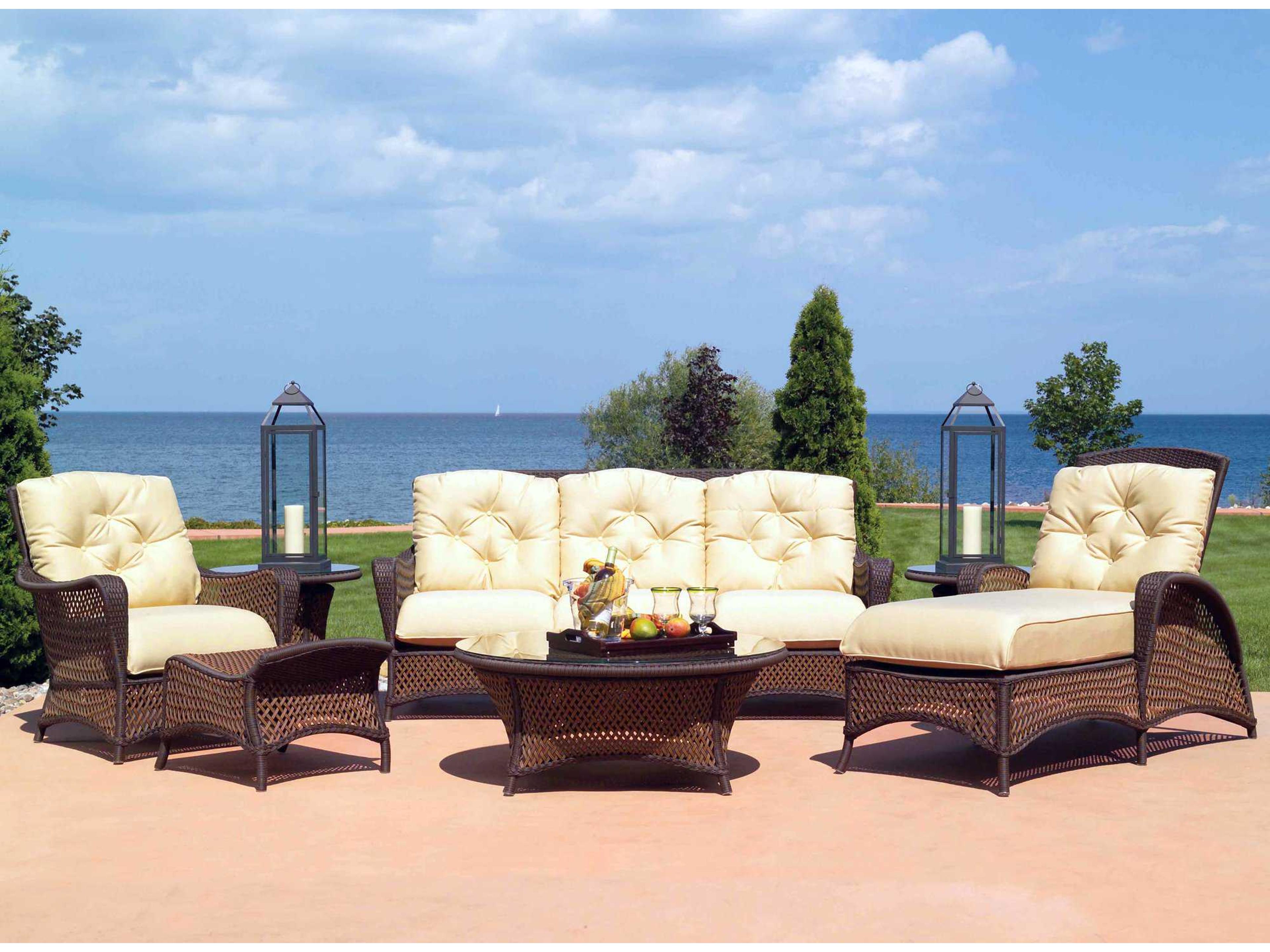 Grand Traverse Wicker Cushion Outdoor Lounge Set