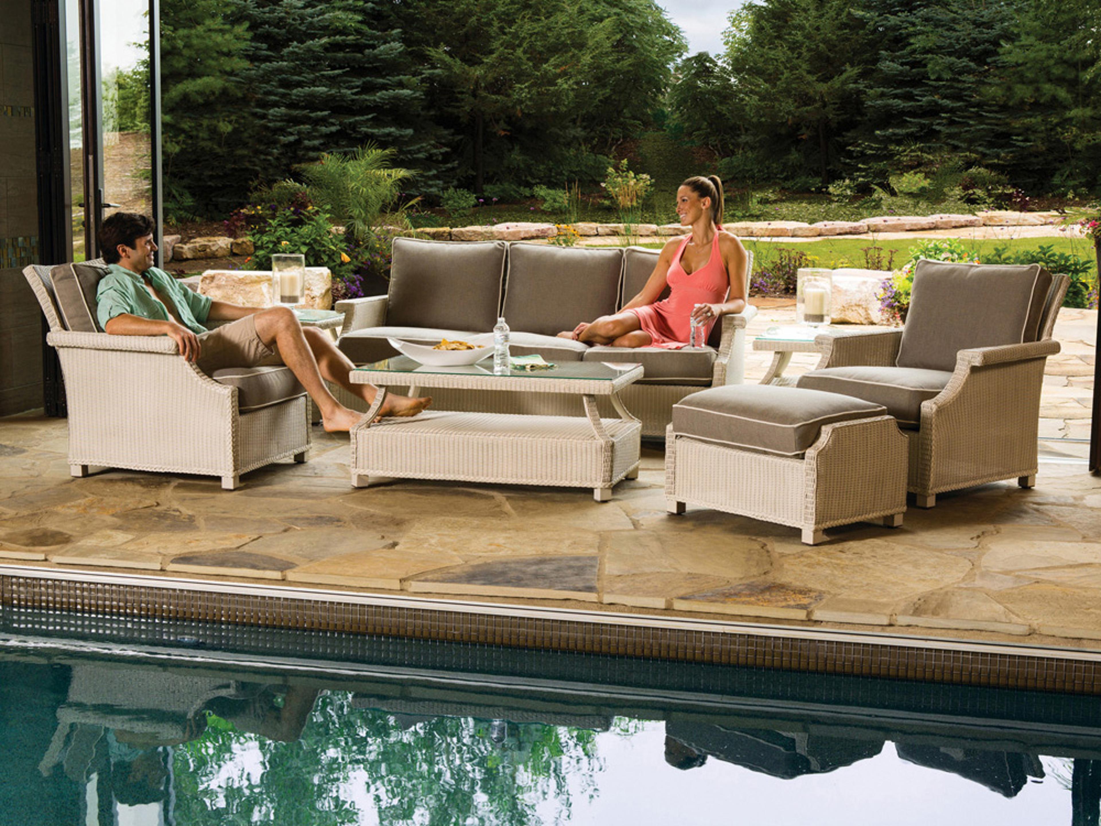 Hamptons Wicker Cushion Patio Lounge Set