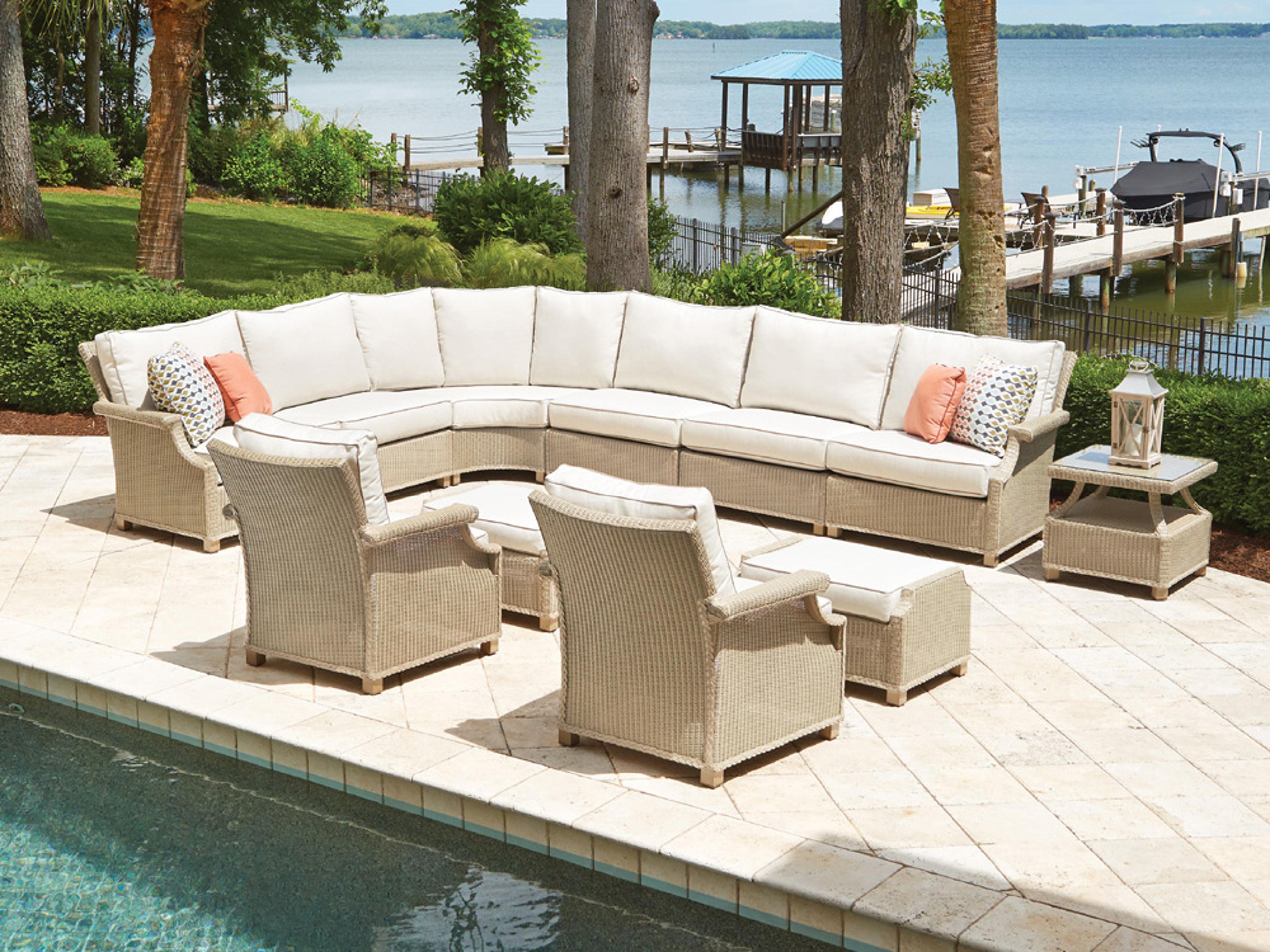 Hamptons Wicker Cushion Outdoor Lounge Set