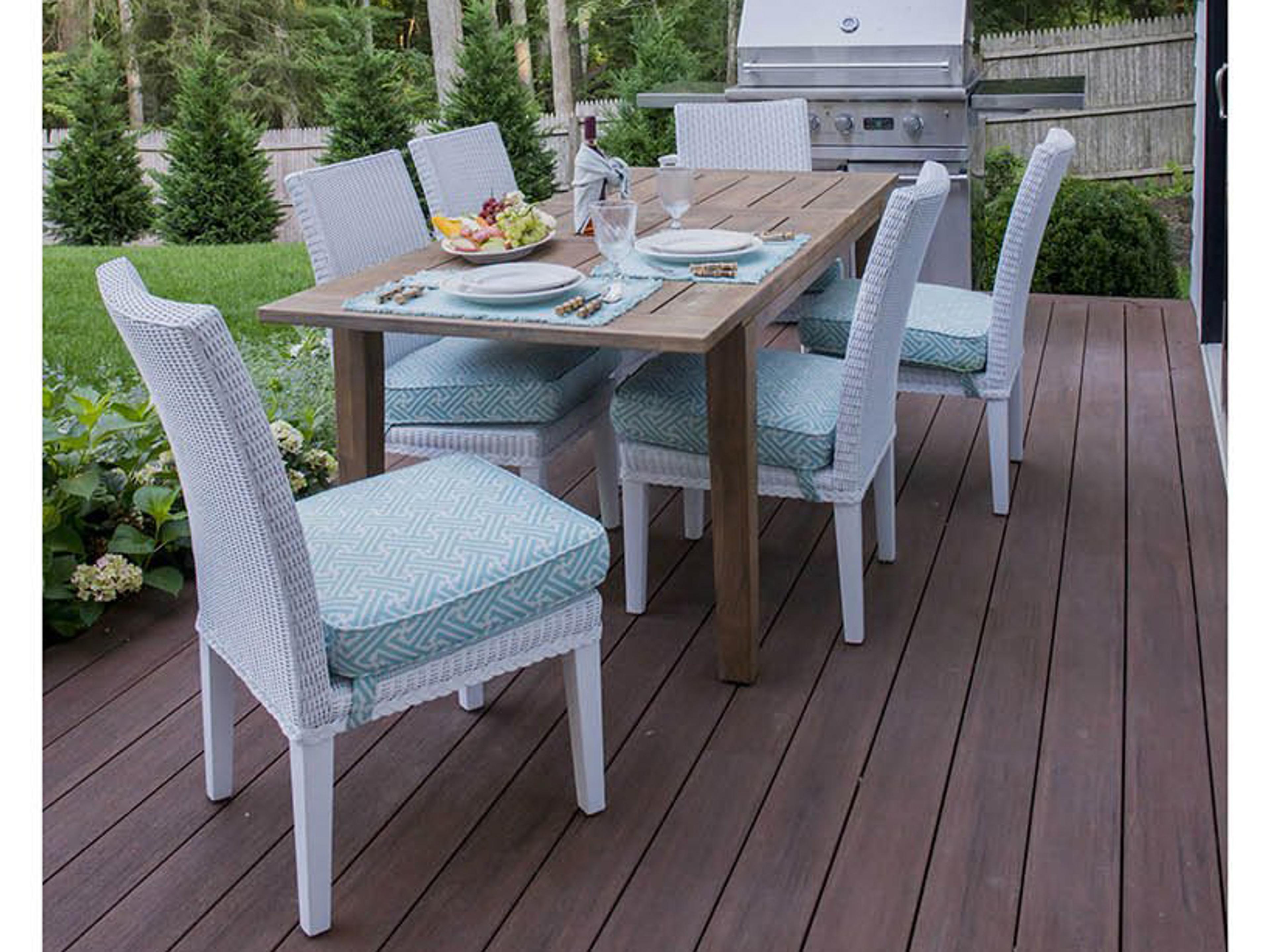 Hamptons Wicker Cushion Outdoor Patio Dining Set