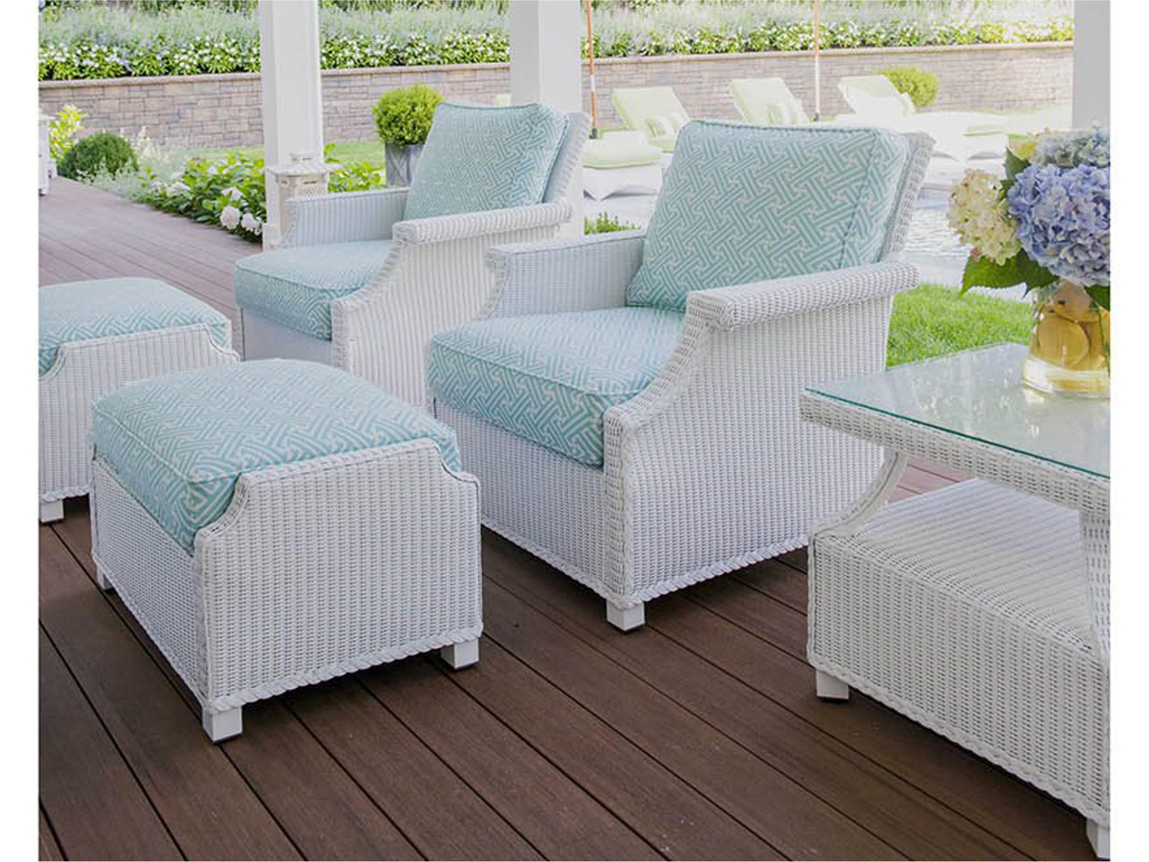 Hamptons Wicker Cushion Patio Lounge Set