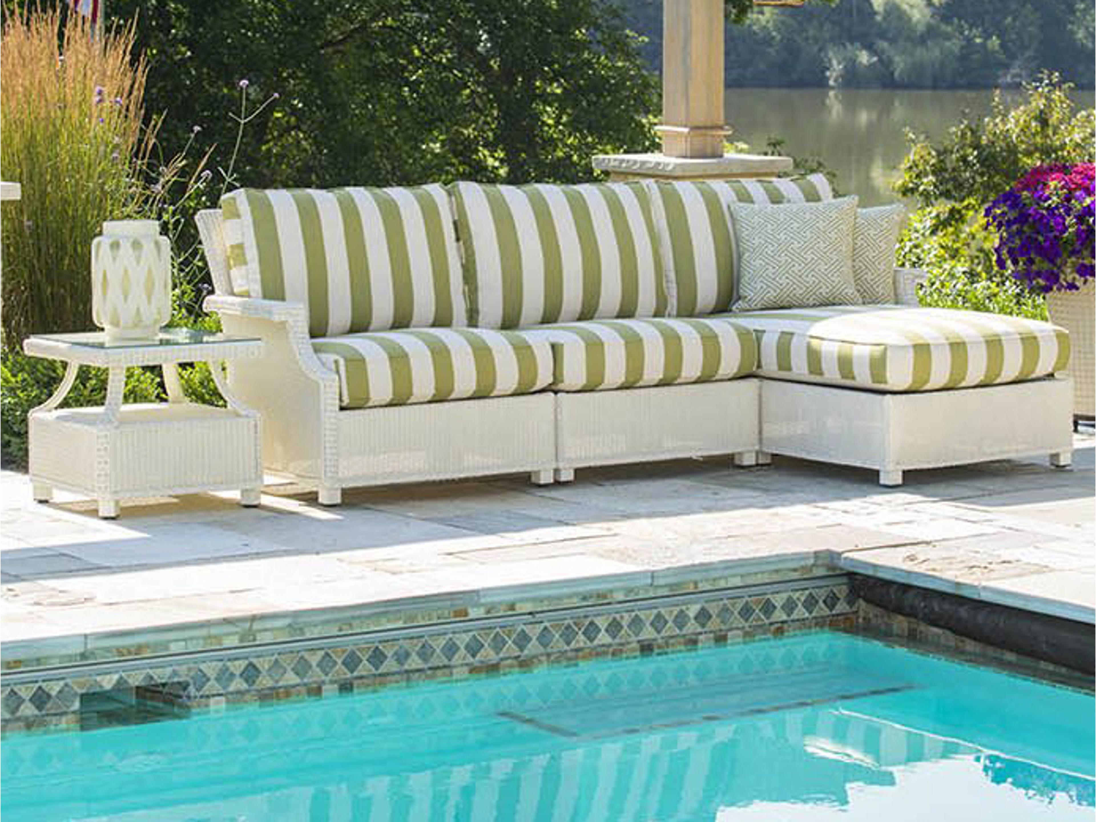 Hamptons Wicker Cushion Sectional Outdoor Lounge Set