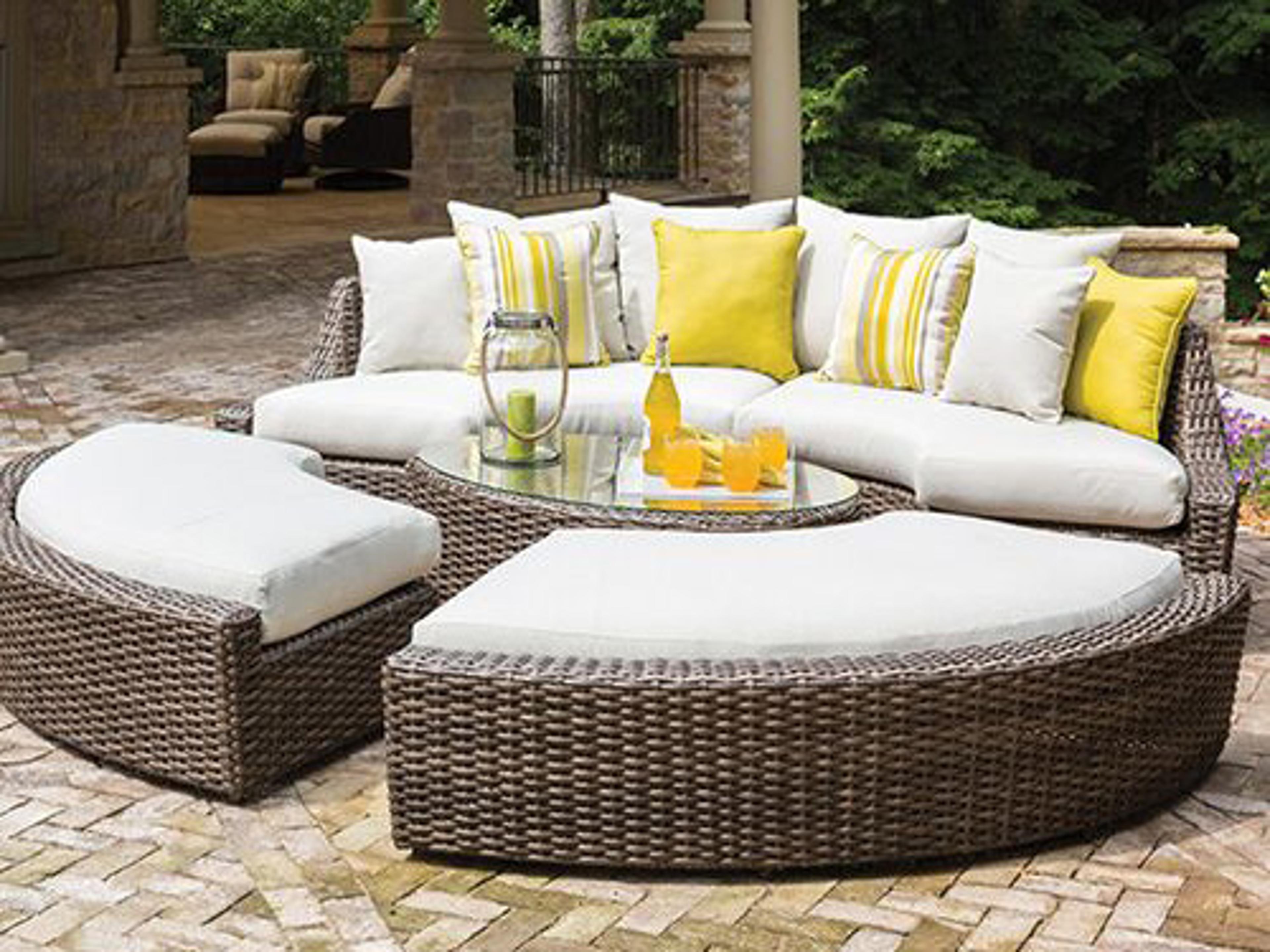 Largo Wicker Cushion Outdoor Patio Lounge Set
