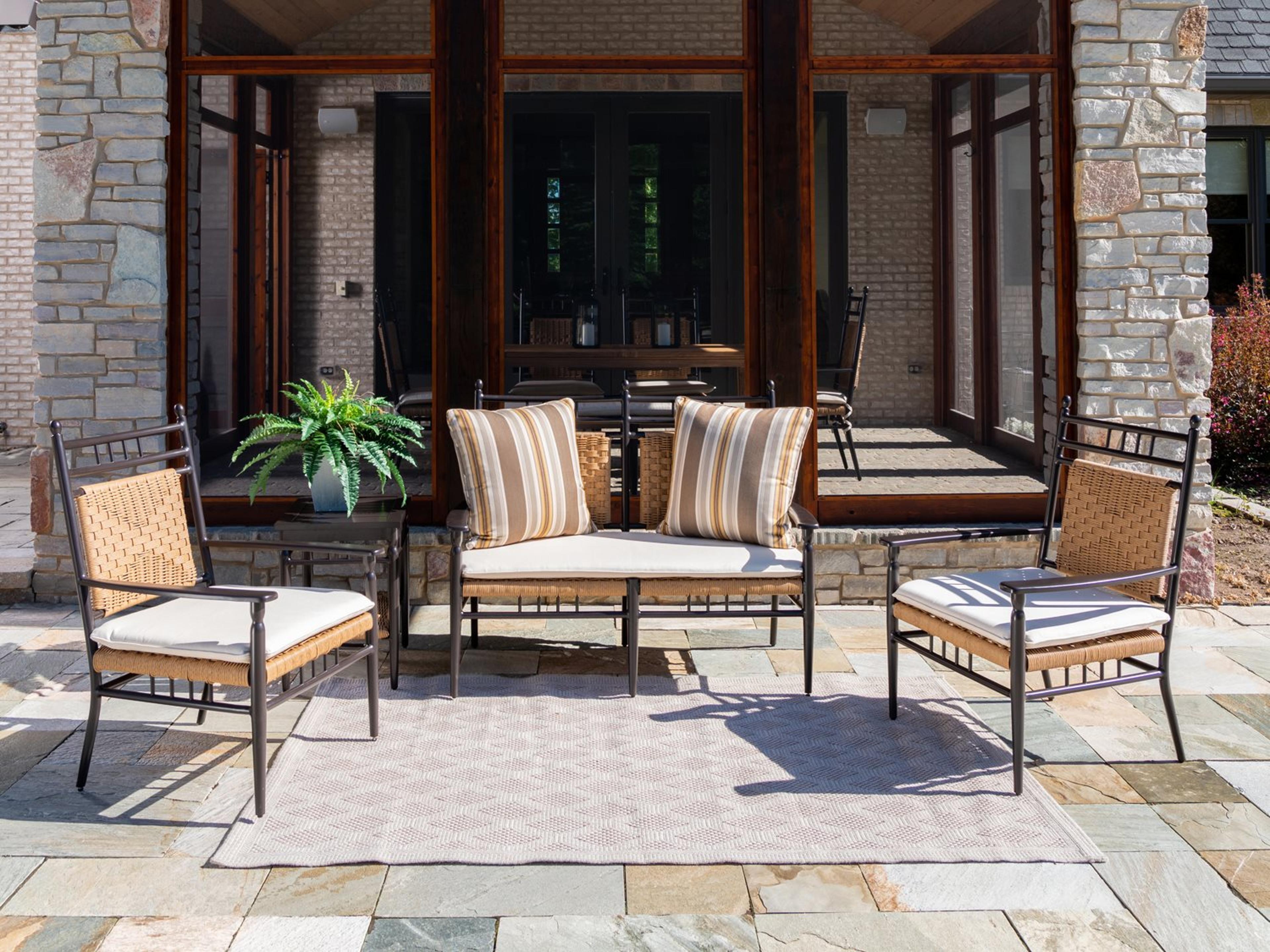 Low Country Wicker Patio Lounge Set