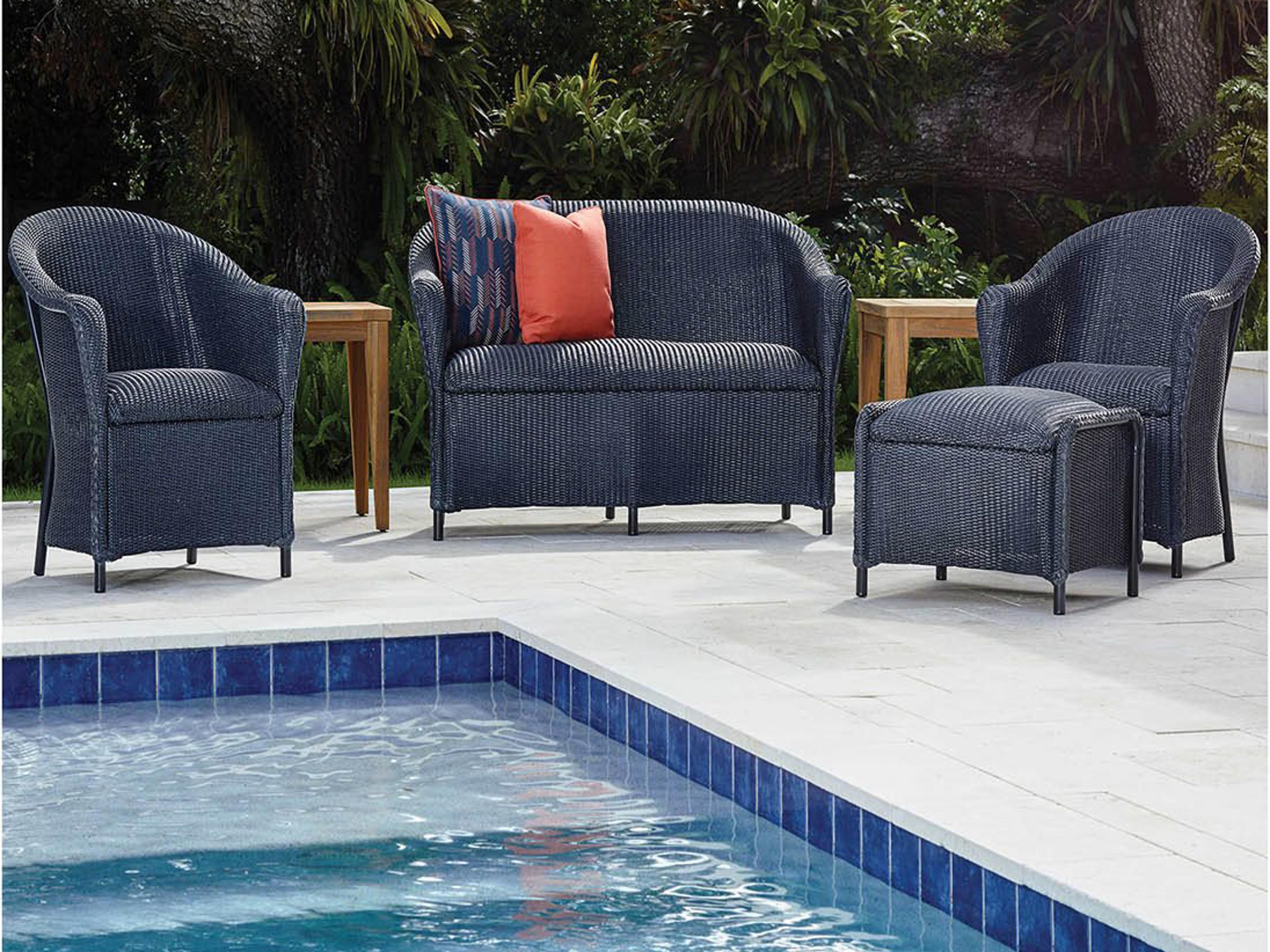 Reflections Wicker Outdoor Patio Lounge Set with Padded Seat