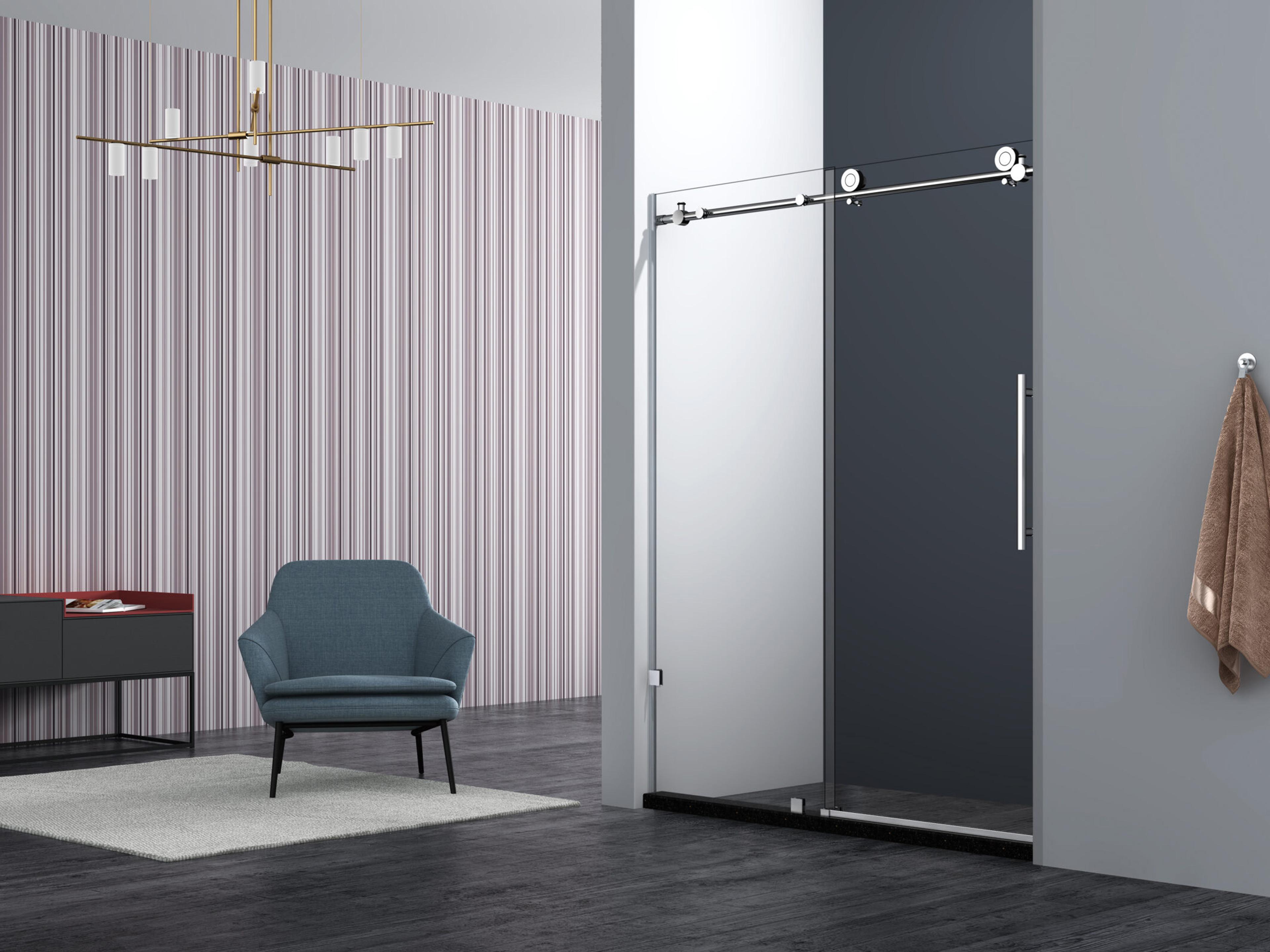 Gd Shower Door With Chrome Hardware