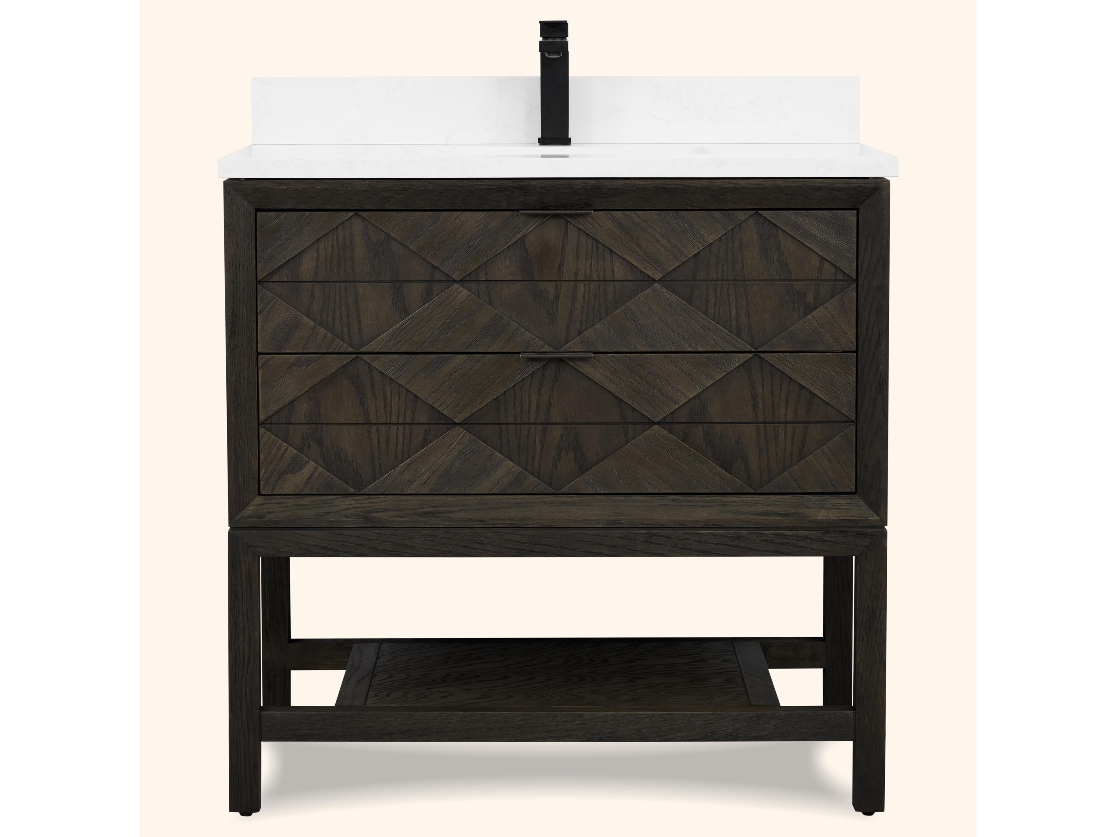 Legion Furniture Wh Series Brown Oak Vanity