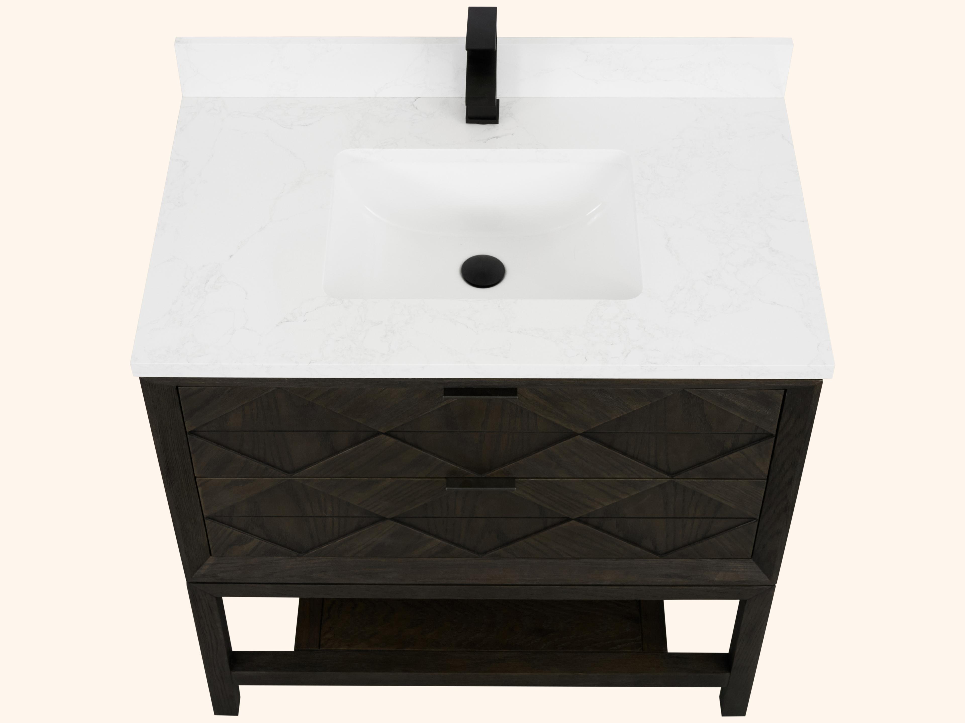 Legion Furniture Wh Series Brown Oak Vanity