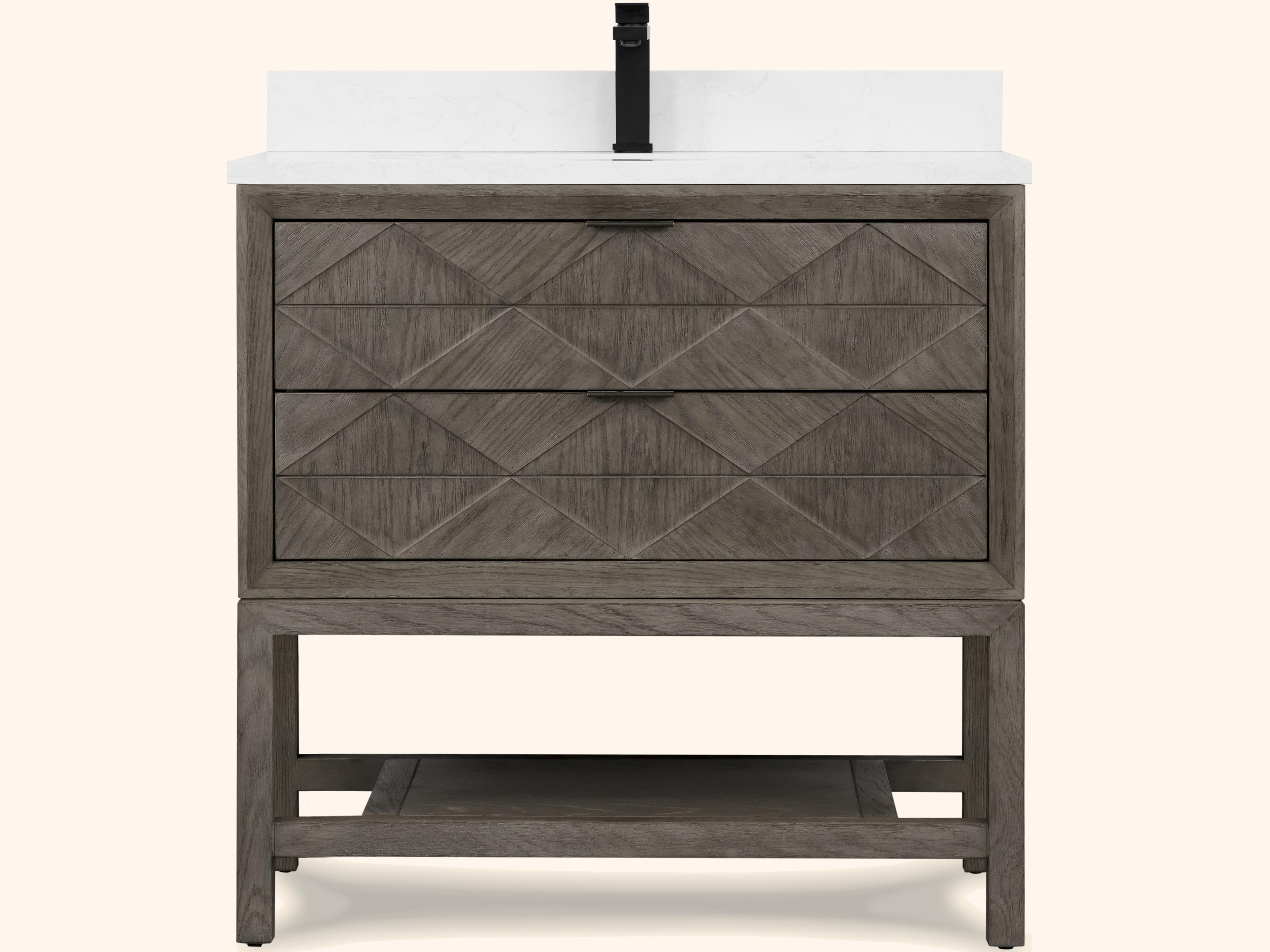 Legion Furniture Wh Series Grey Oak Vanity