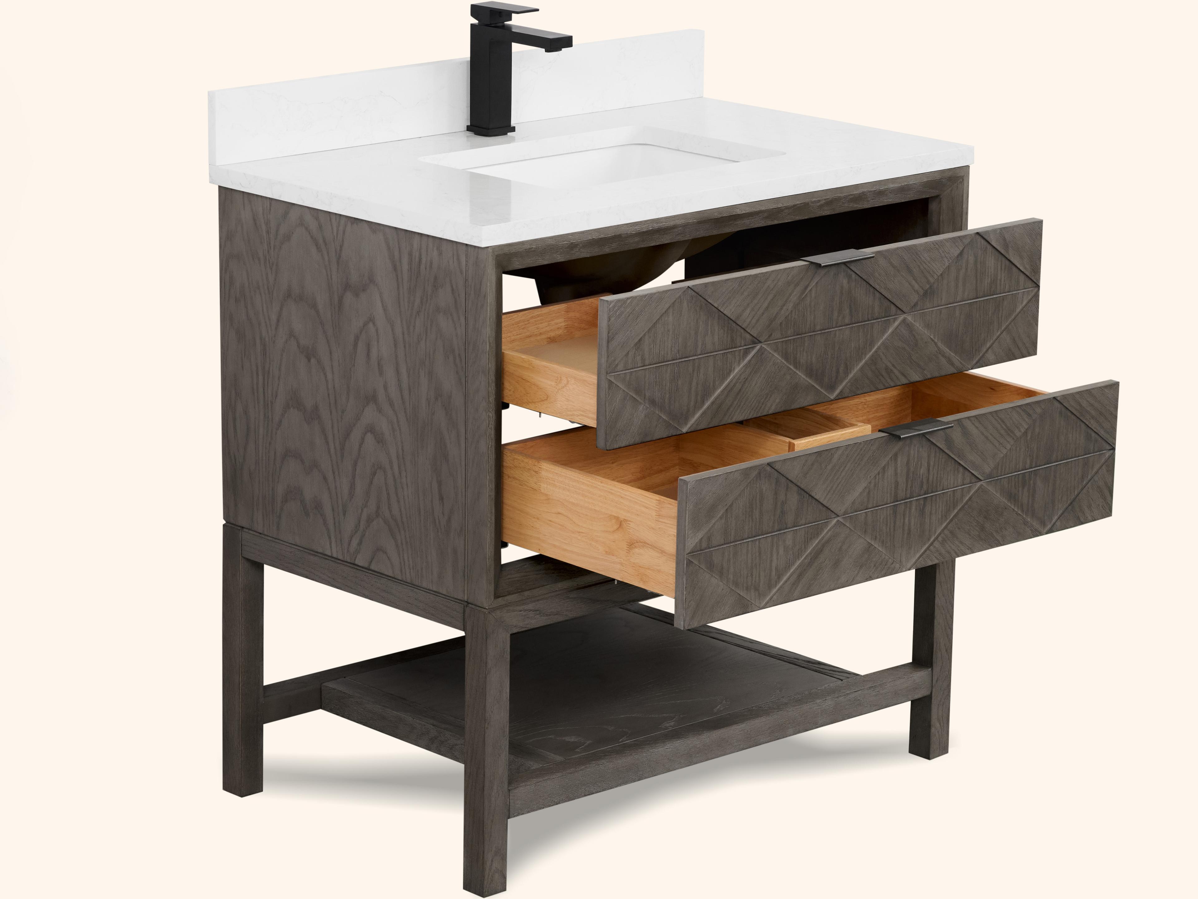 Legion Furniture Wh Series Grey Oak Vanity