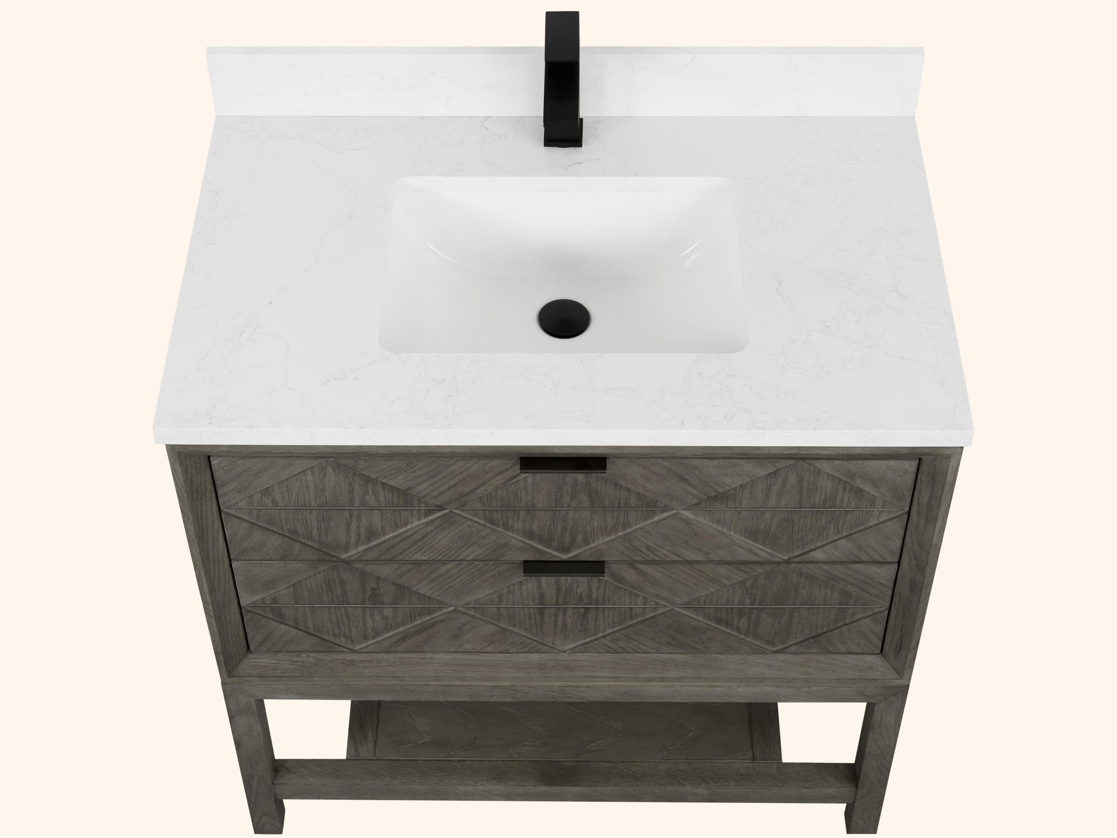 Legion Furniture Wh Series Grey Oak Vanity