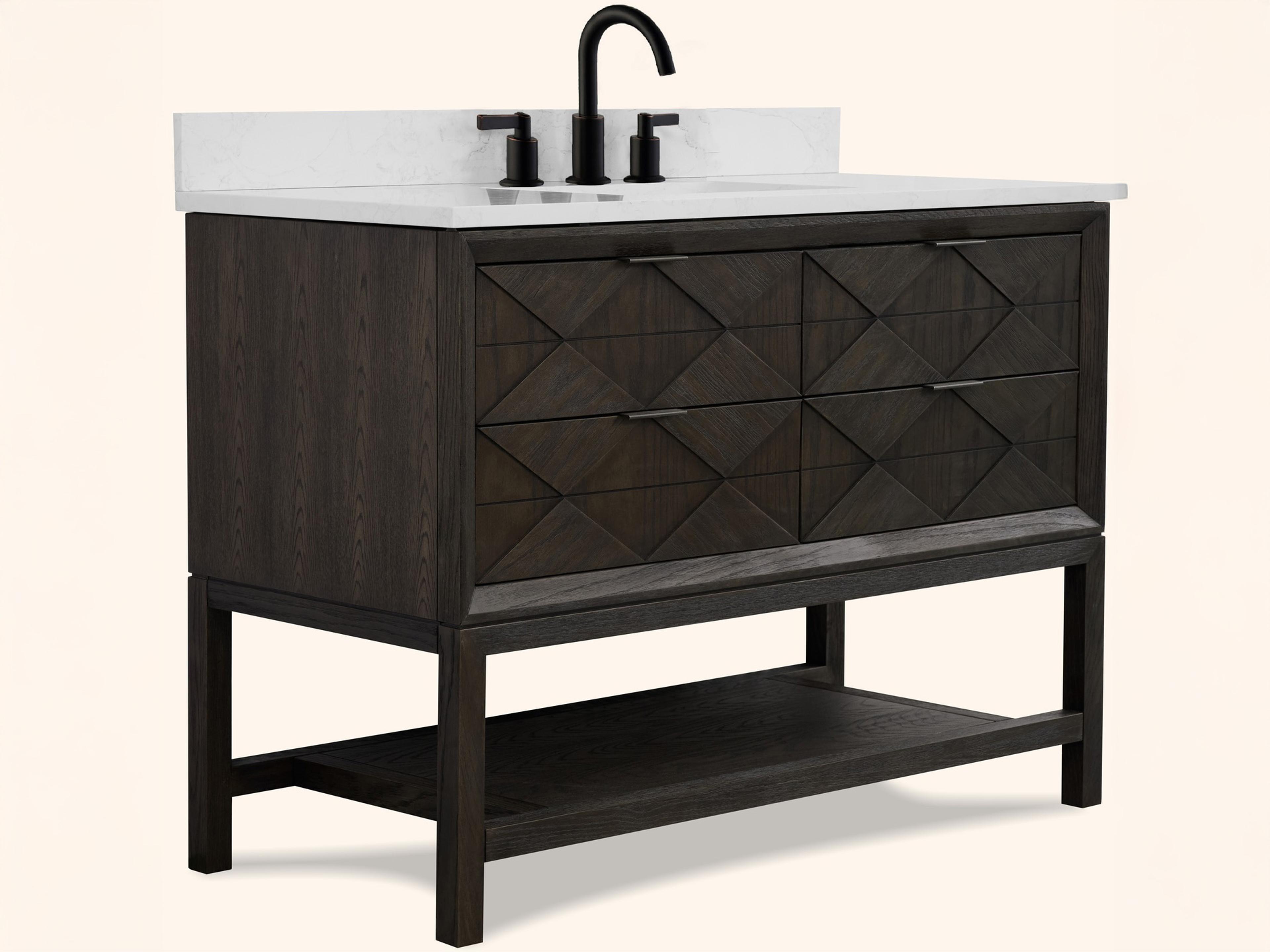 Wh Series Brown Oak Vanity