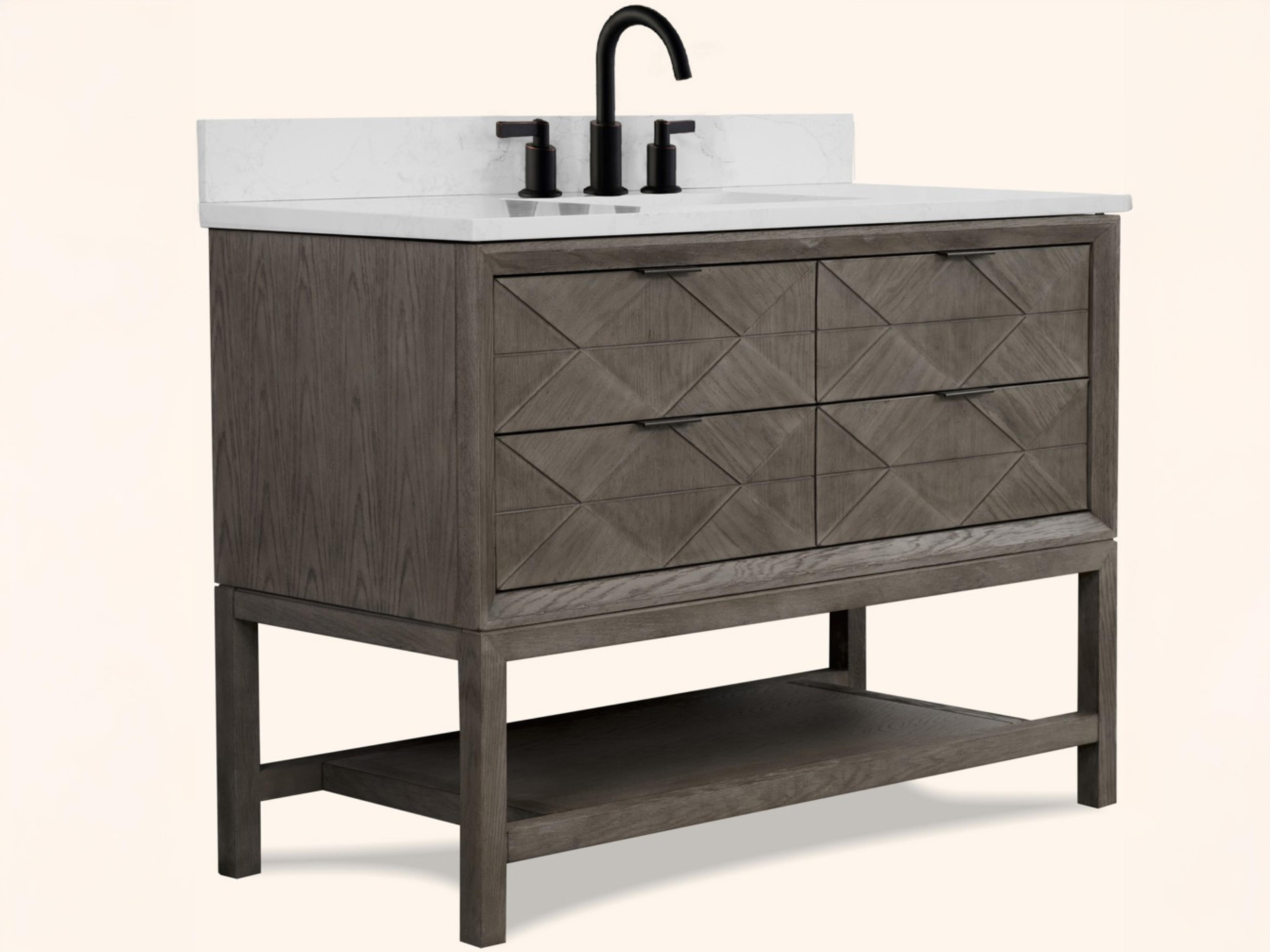 Wh Series Grey Oak Vanity