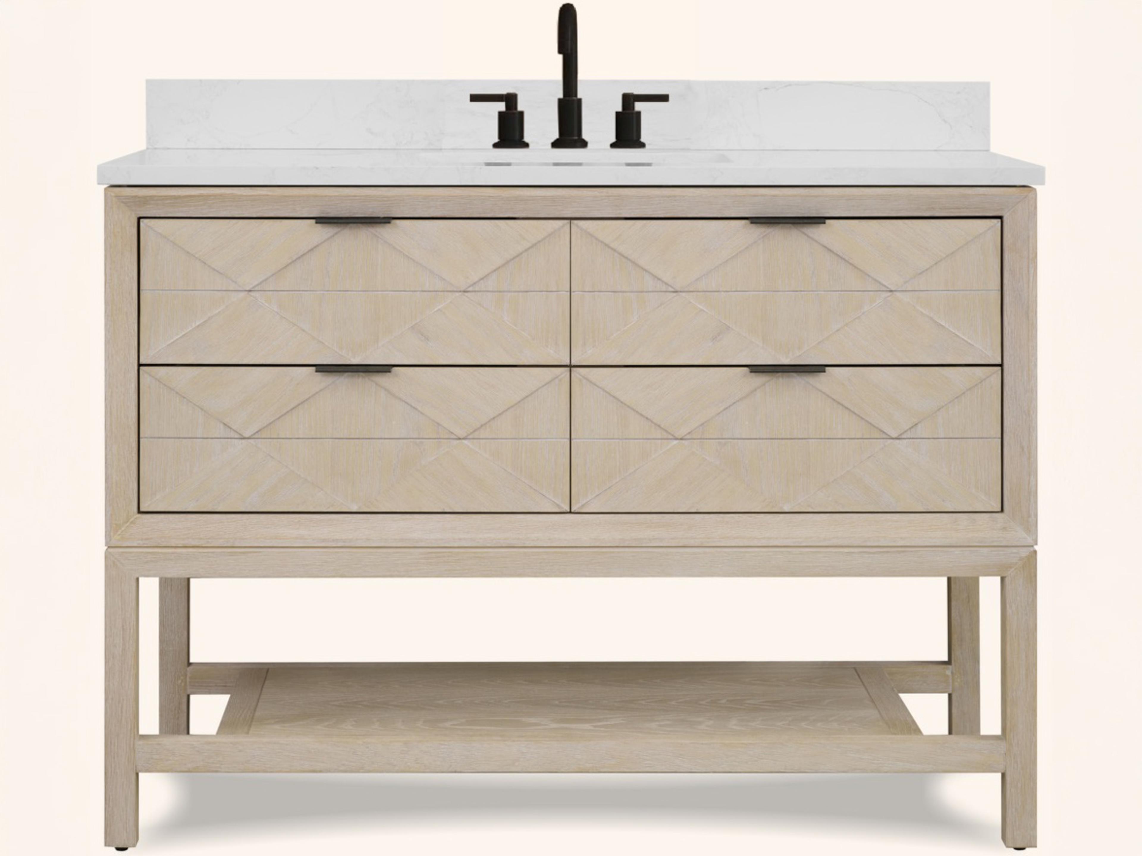 Legion Furniture Wh Series Whitewashed Oak Vanity