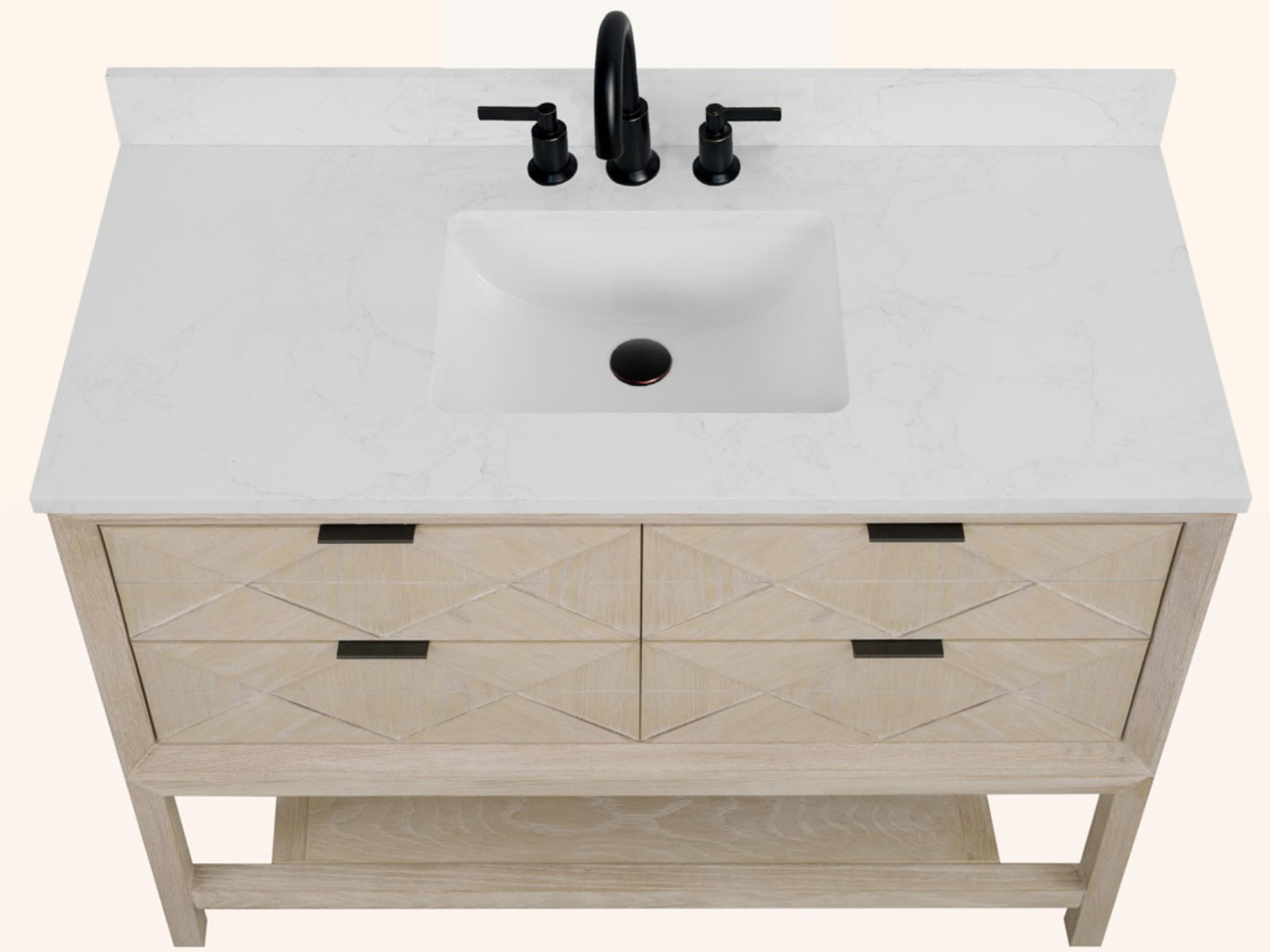 Legion Furniture Wh Series Whitewashed Oak Vanity