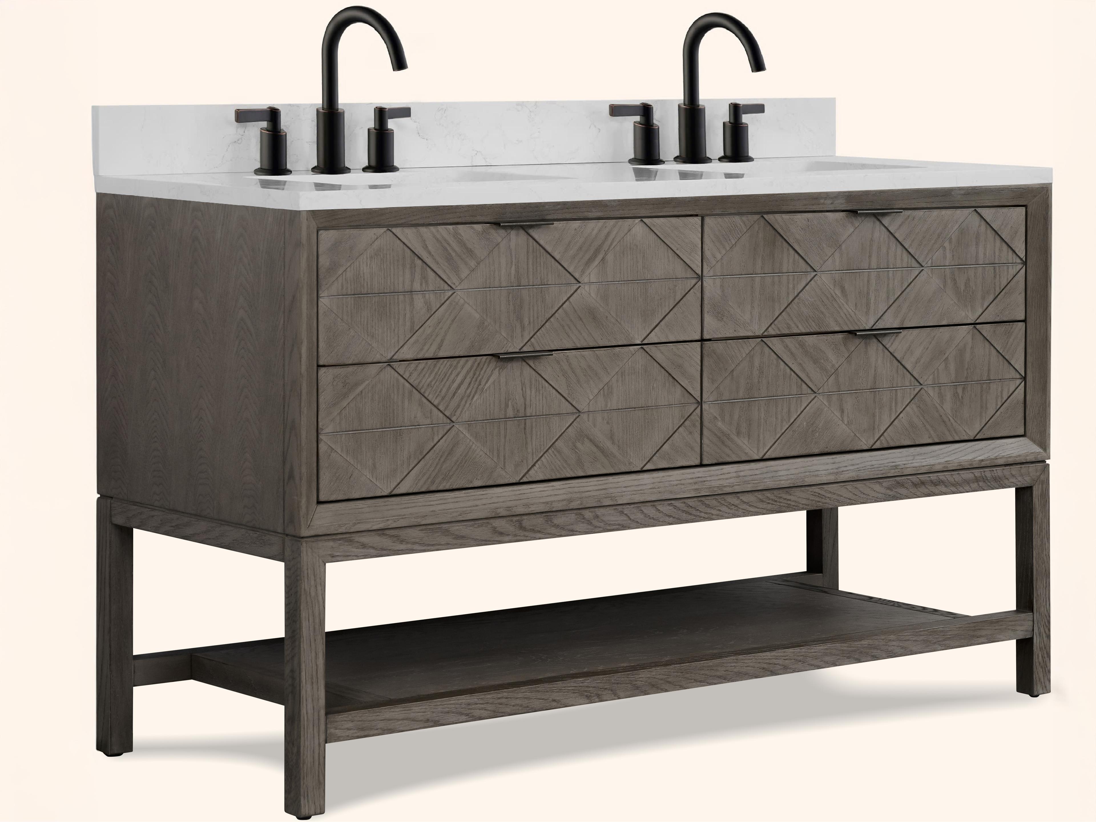 Wh Series Grey Oak Vanity