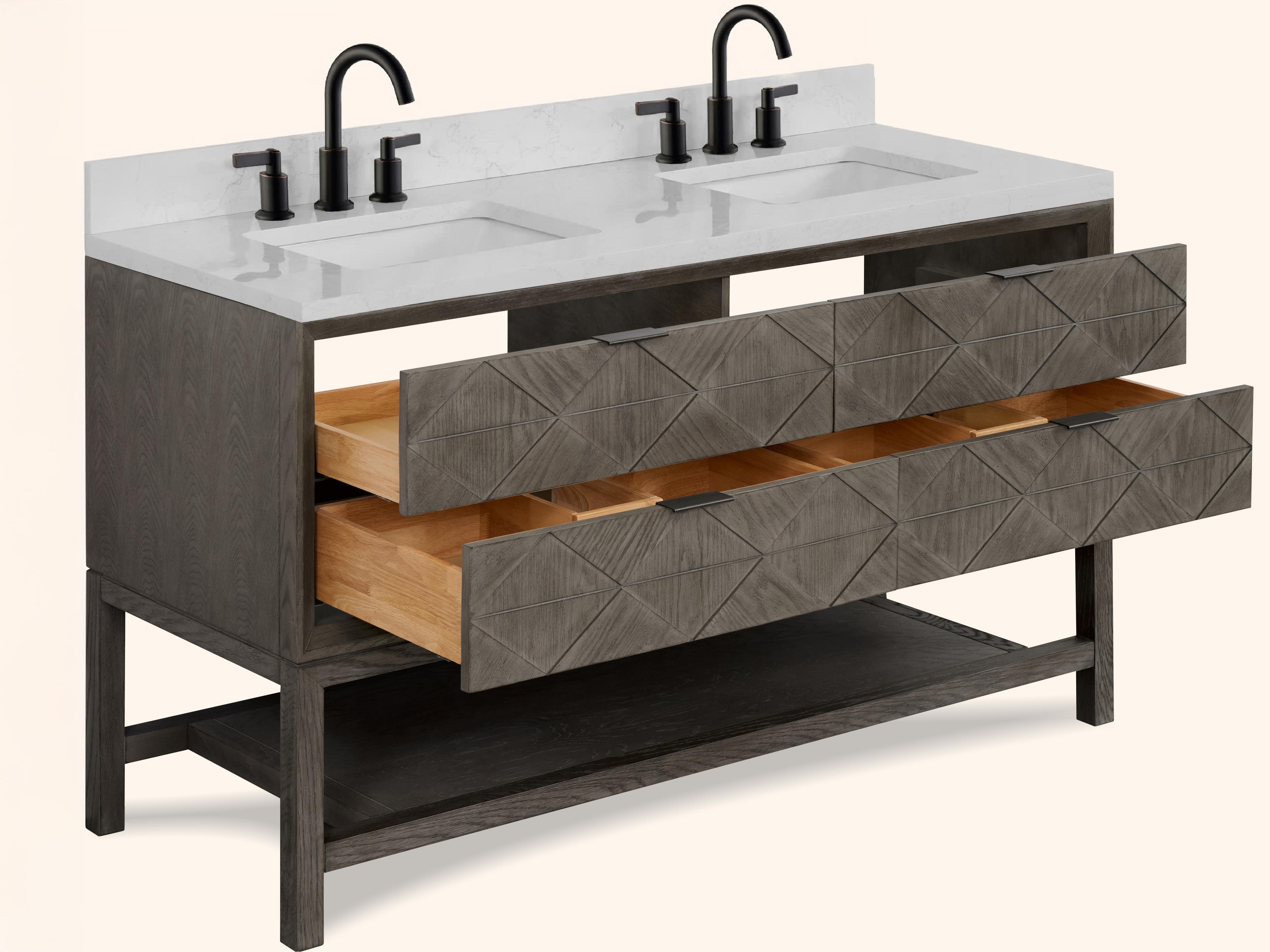 Legion Furniture Wh Series Grey Oak Vanity