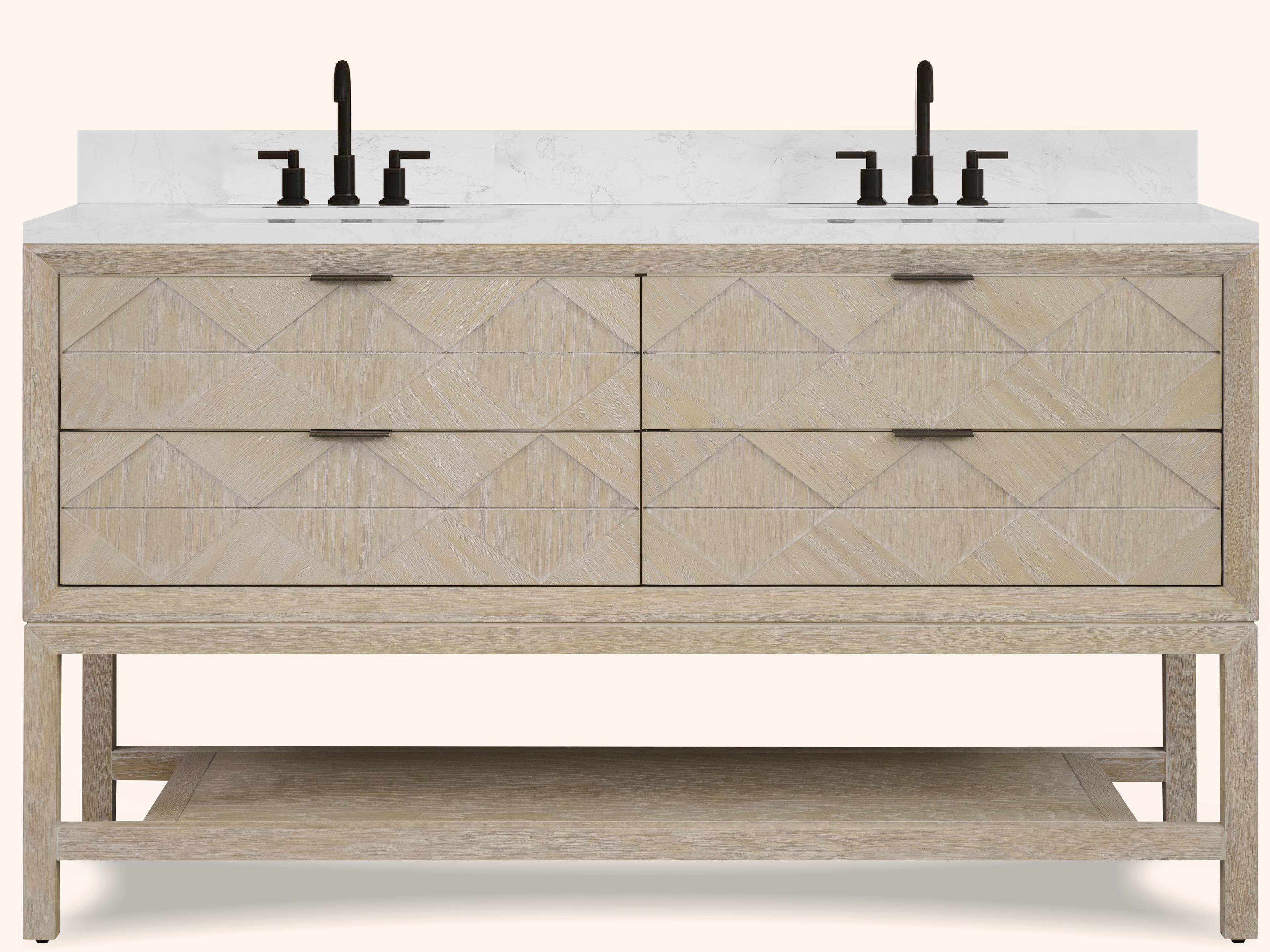 Legion Furniture Wh Series Whitewashed Oak Vanity