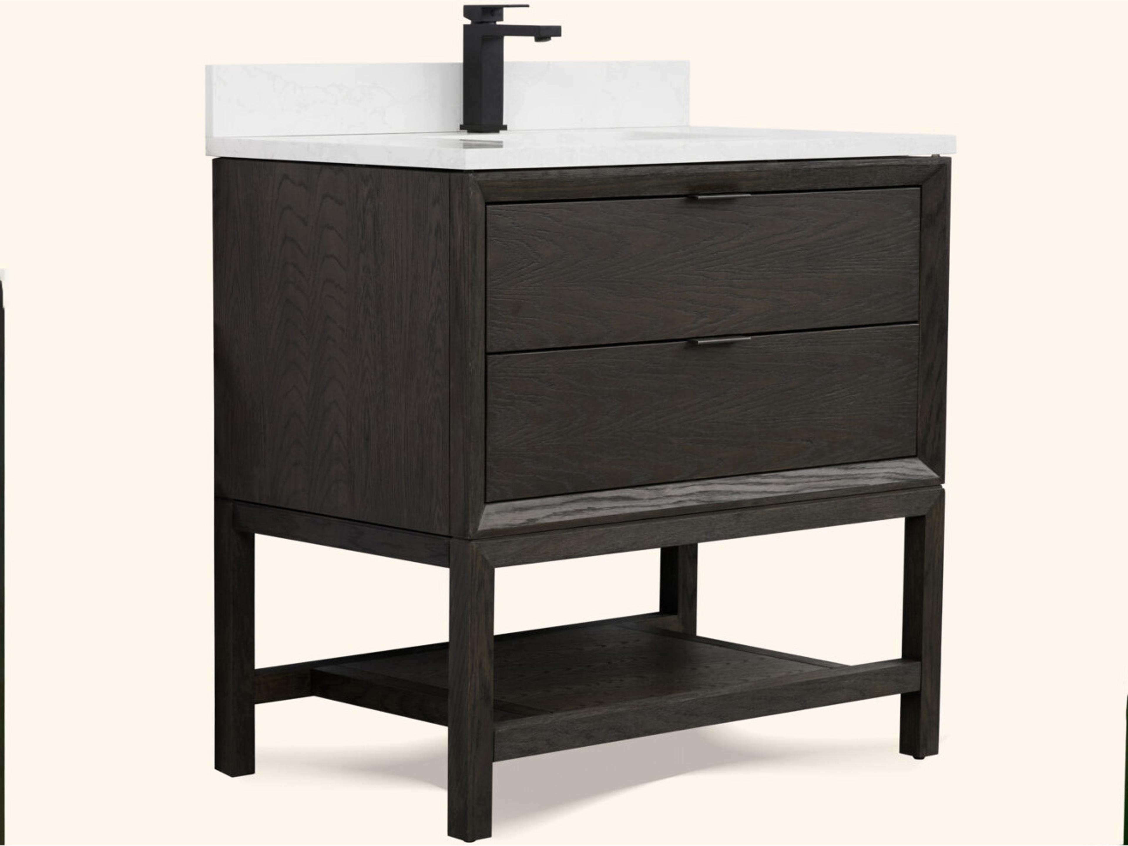Wh Series Brown Oak Vanity